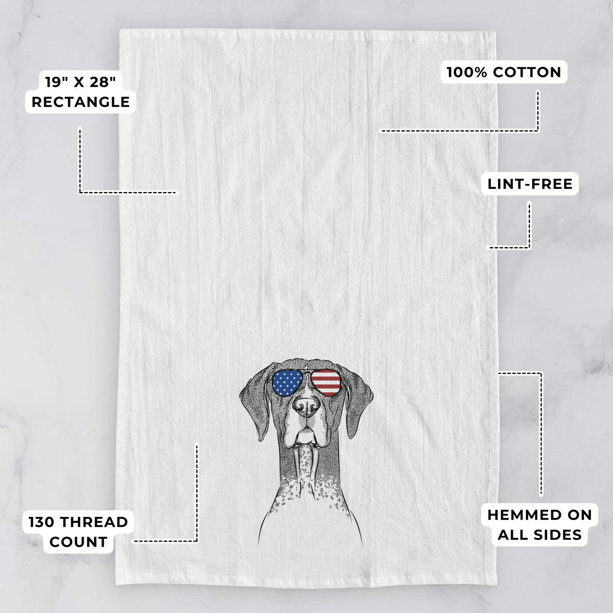 Mattis the German Shorthaired Pointer Tea Towel