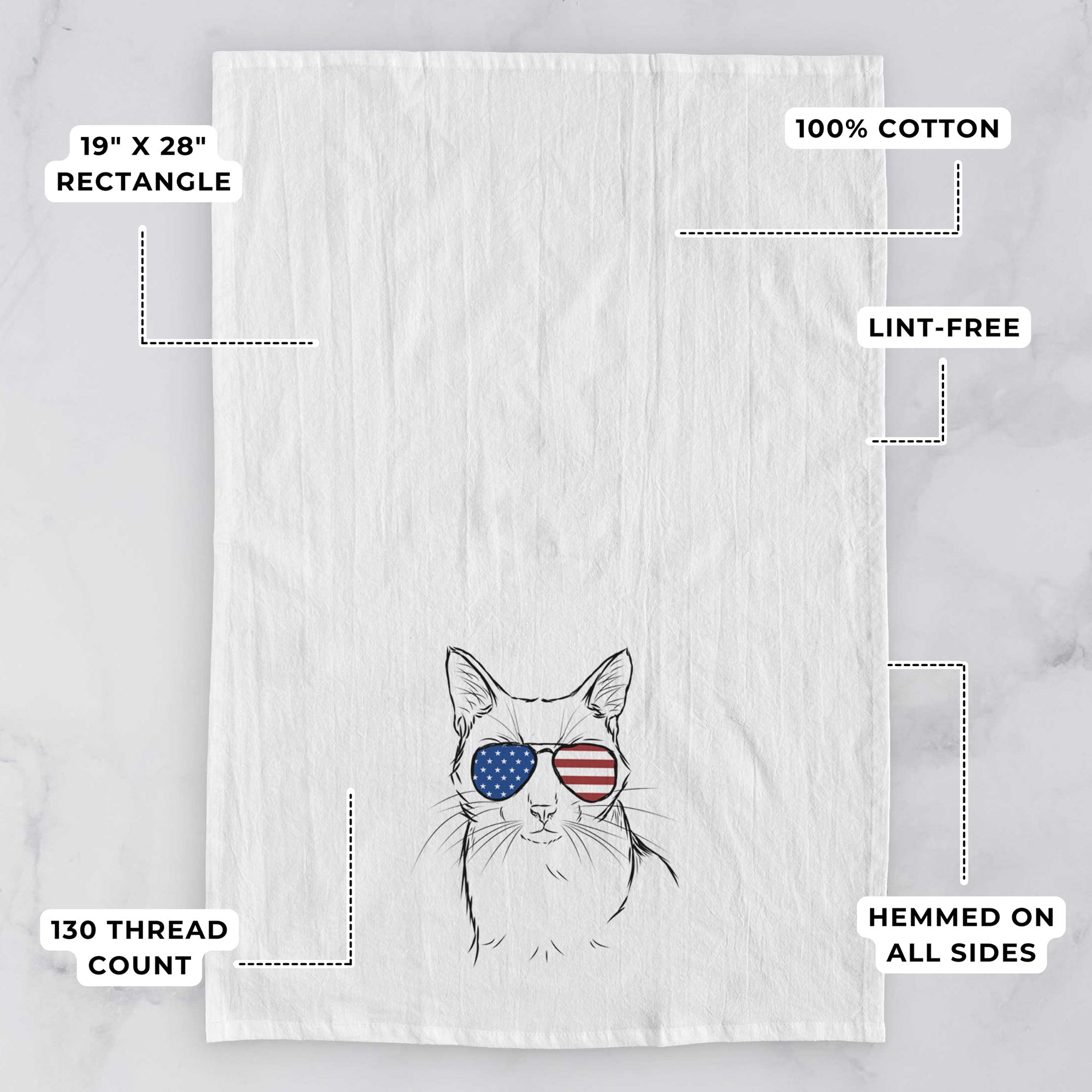 Maverick the Cat Tea Towel