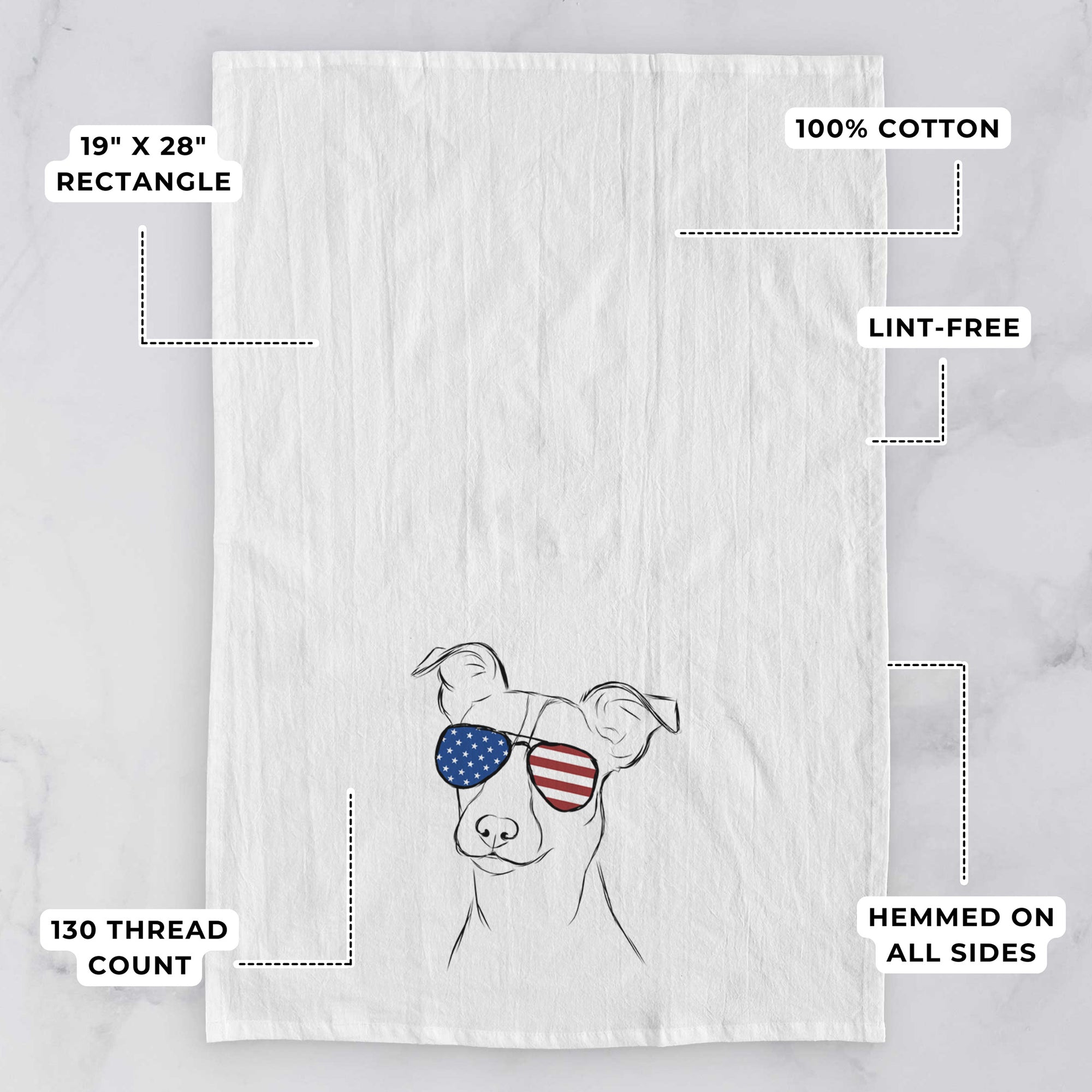 Max the Jack Russell Terrier Tea Towel