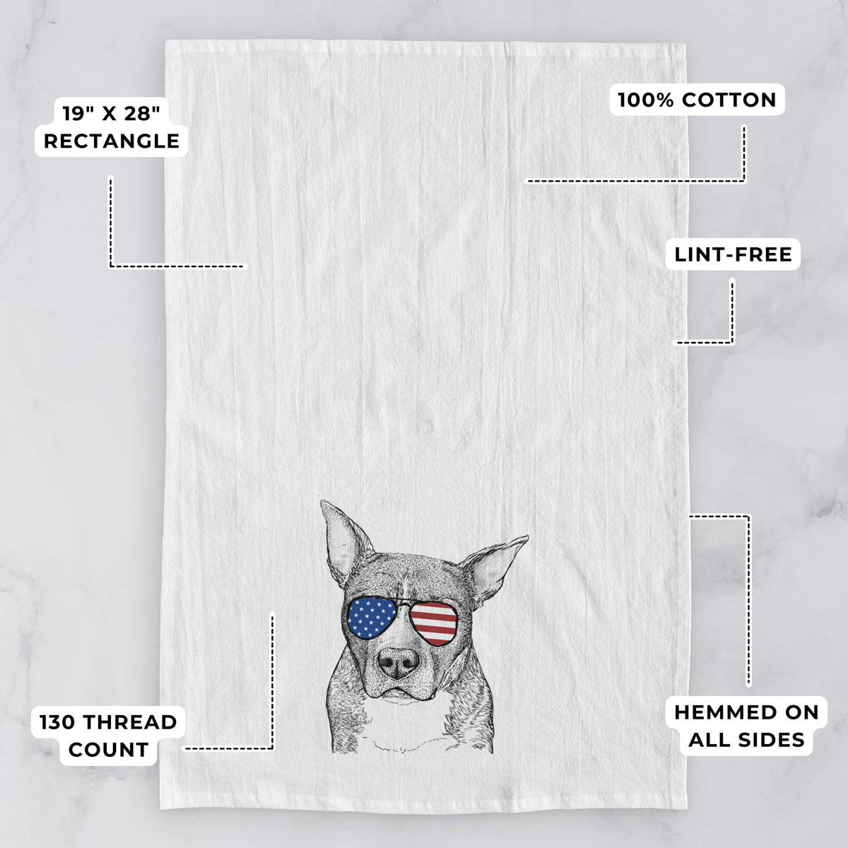 Mercy the Pitbull Tea Towel