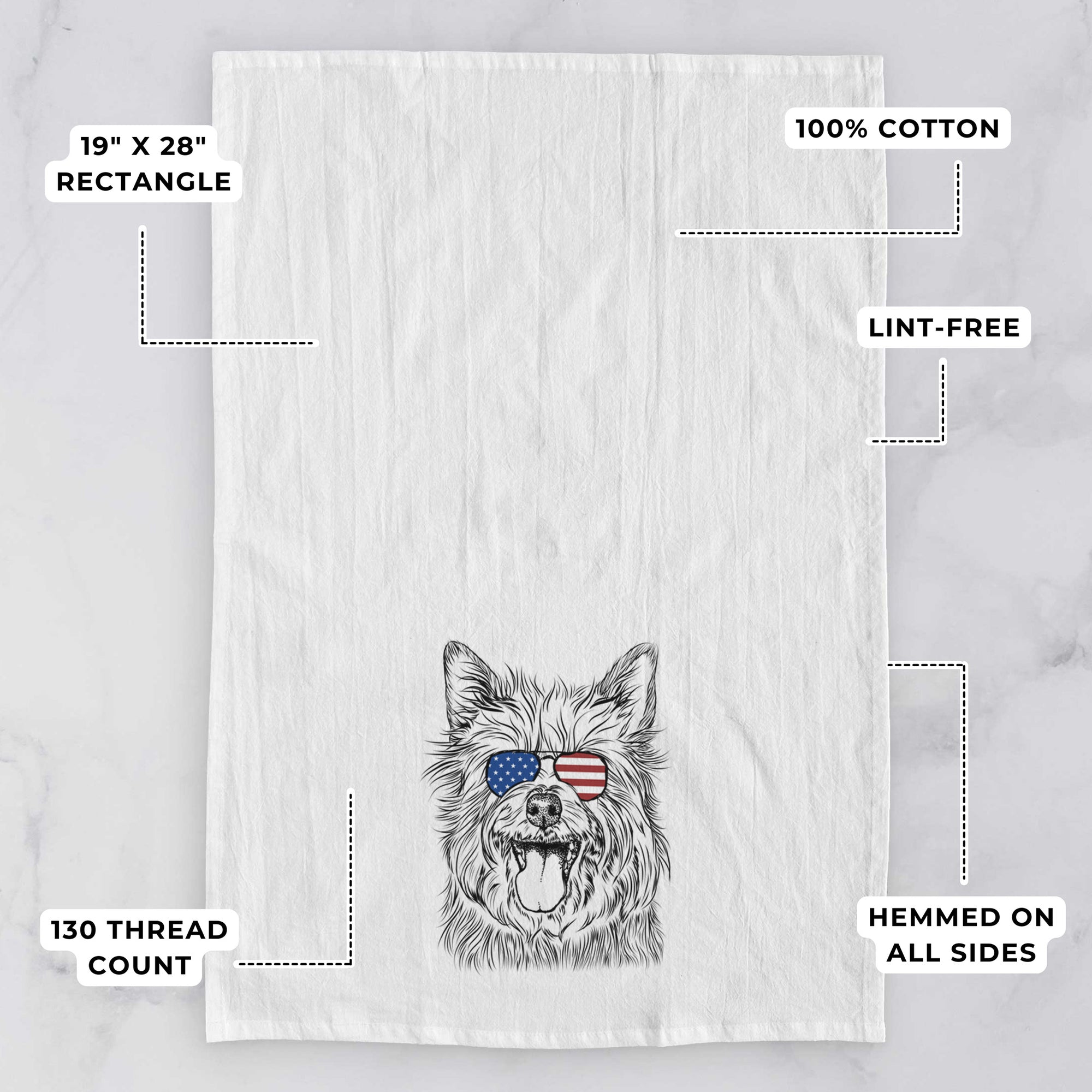 Middy the Australian Terrier Tea Towel