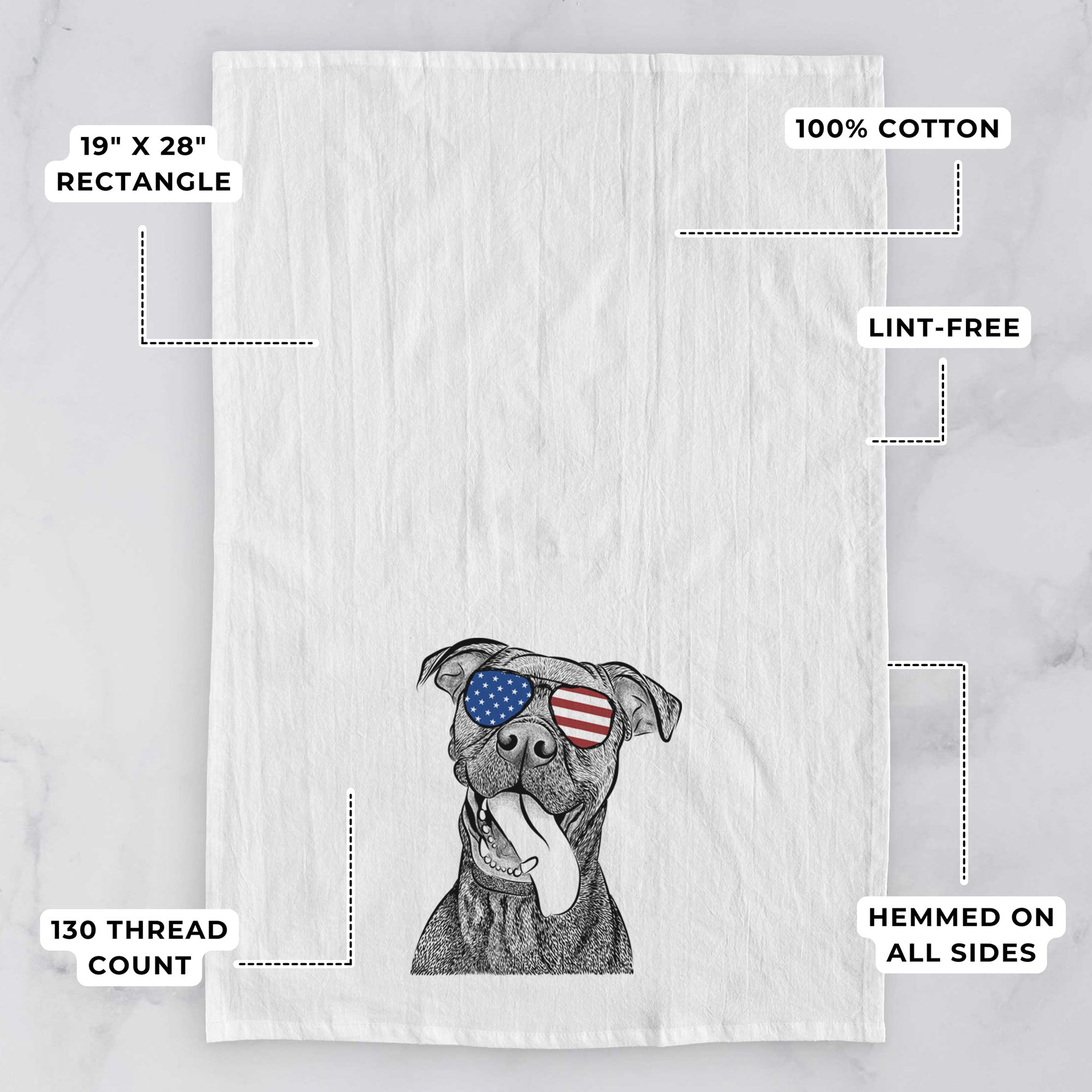 Mikey the Boxador Tea Towel