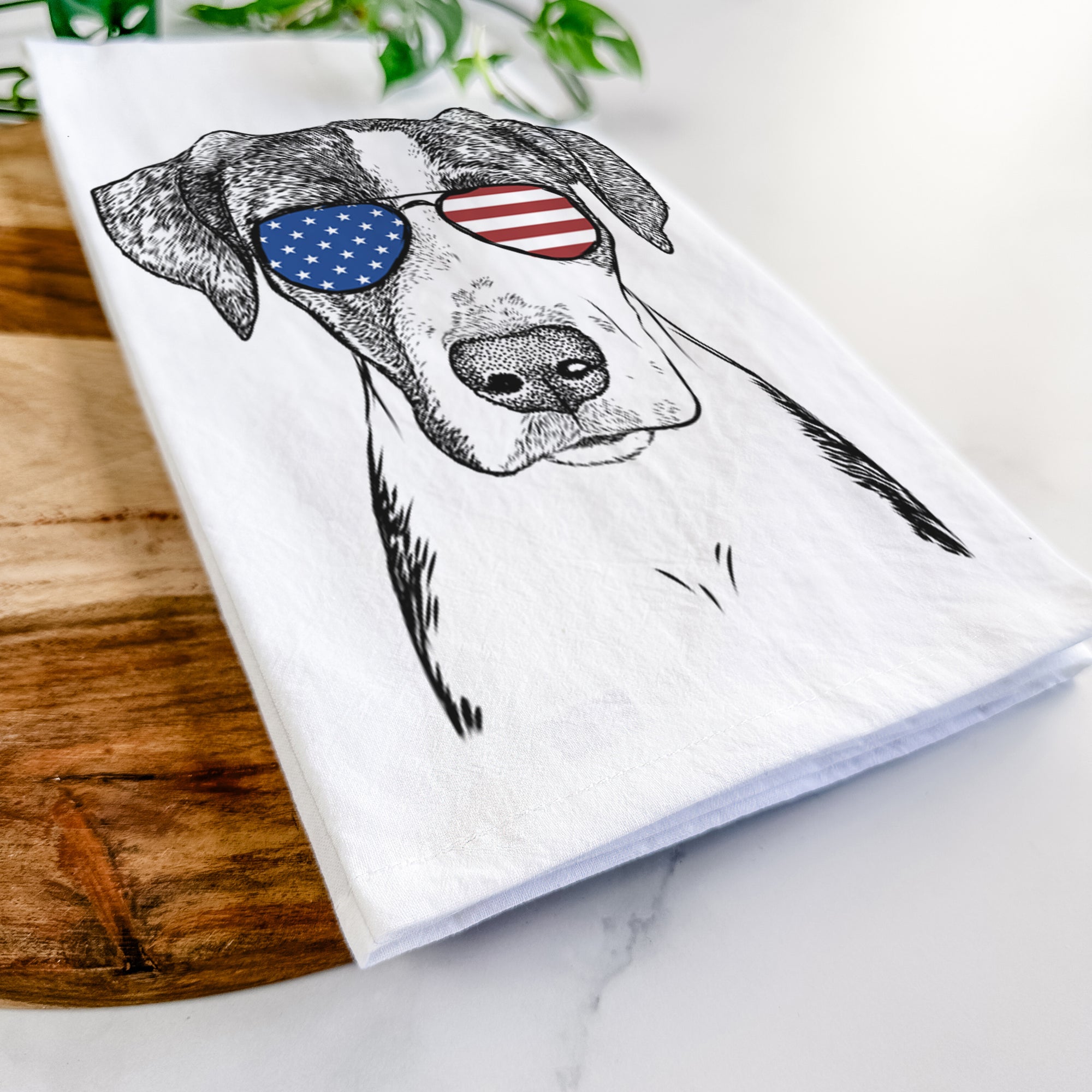 Milo the Mixed Breed Tea Towel