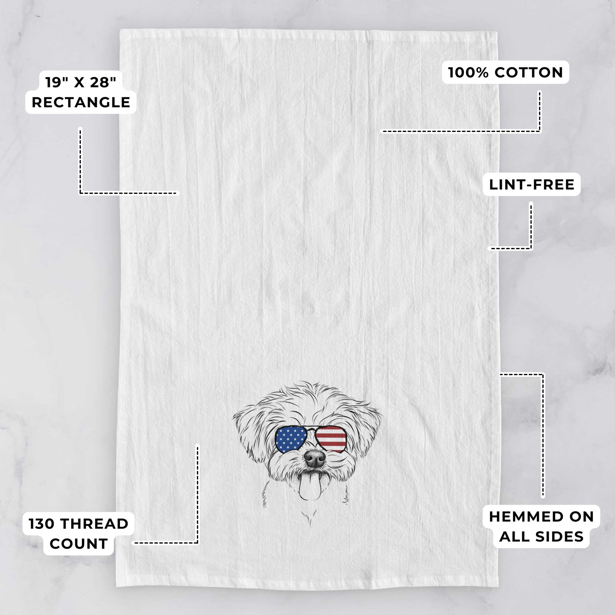 Mochi the Maltese Tea Towel