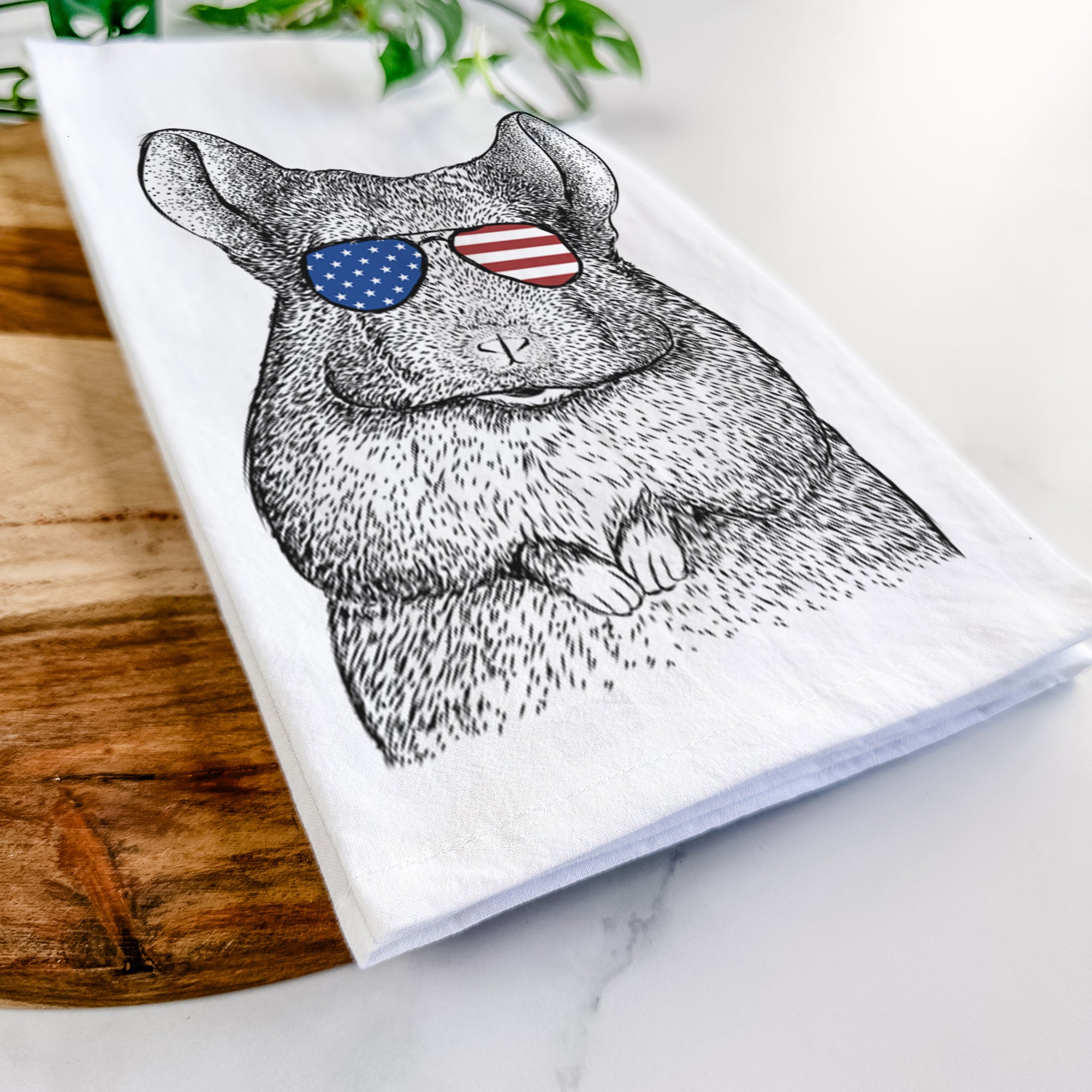 Mojo the Chinchilla Tea Towel