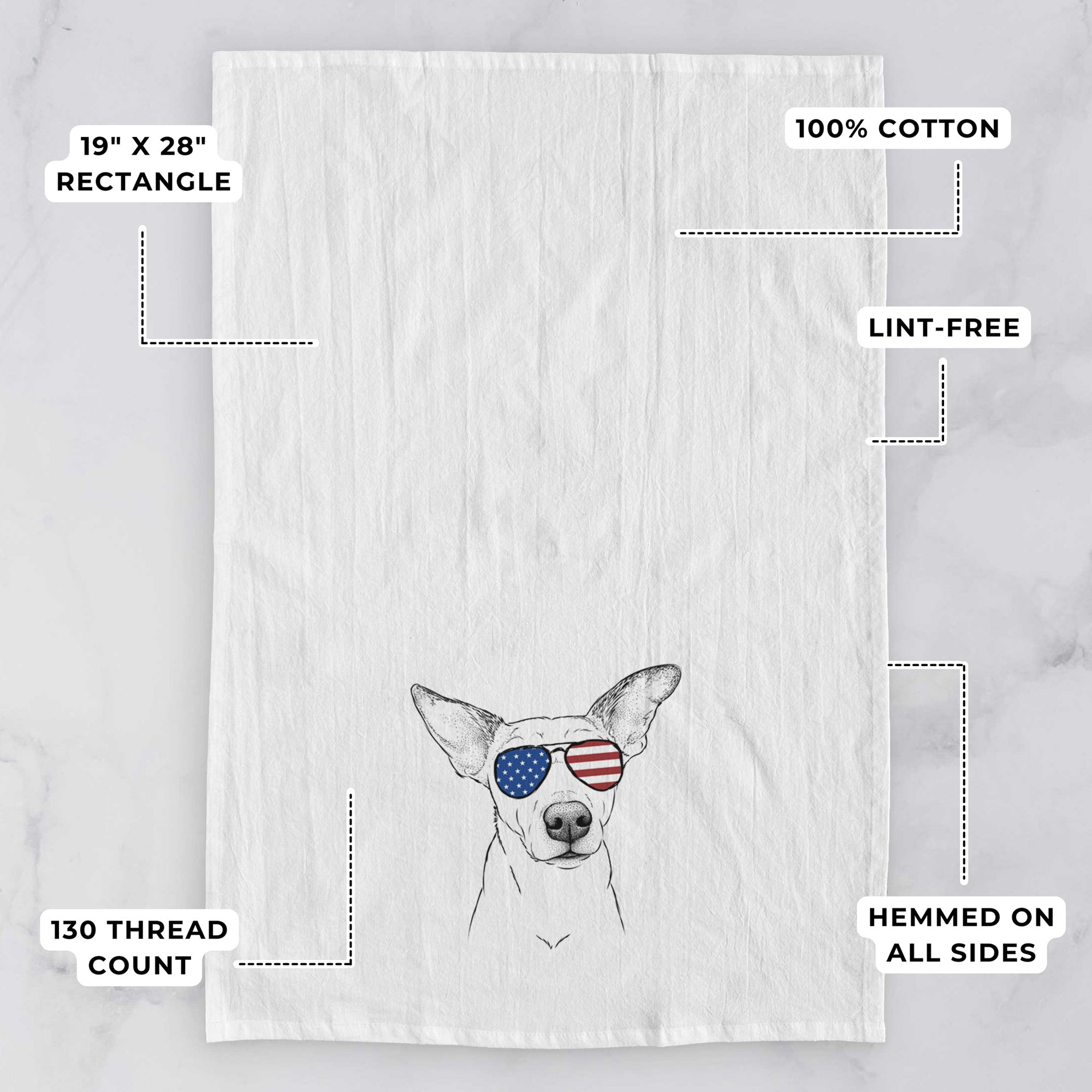 Molly the Jack Russell Terrier Tea Towel