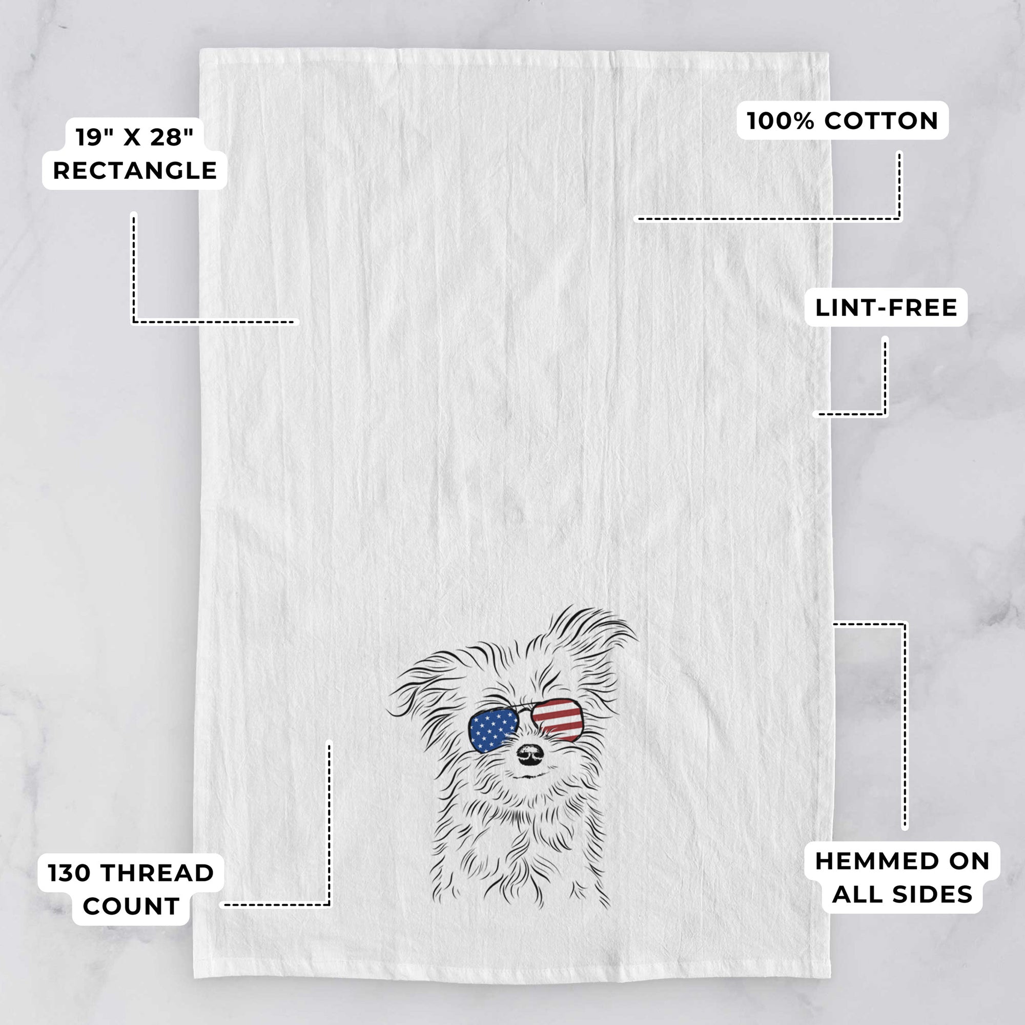 Mr. Gucci Poochi the Maltese Tea Towel