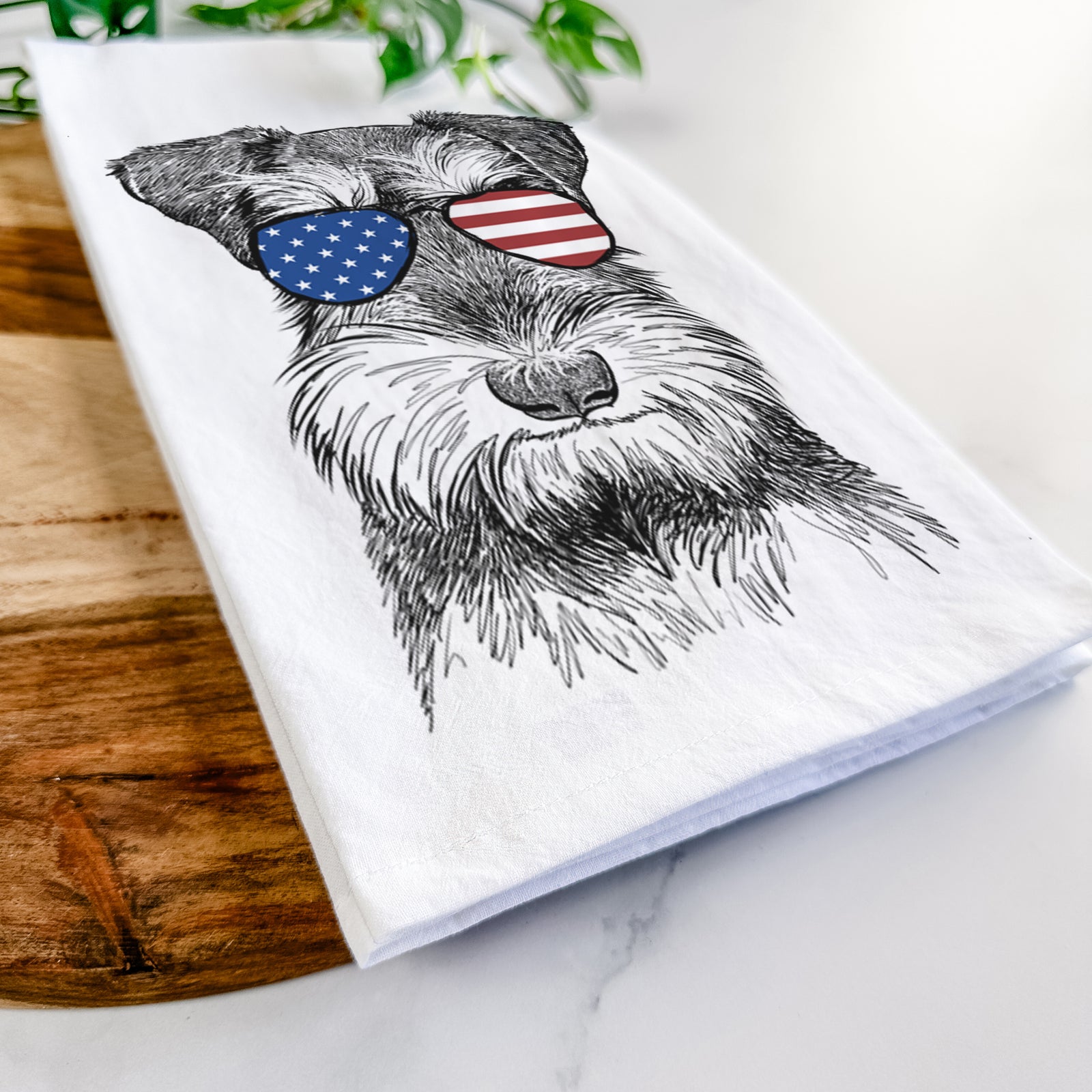 Murphy the Mini Schnauzer Tea Towel