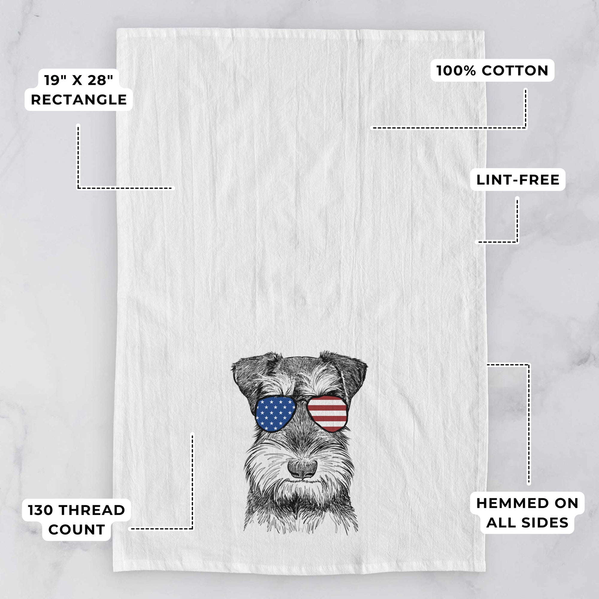 Murphy the Mini Schnauzer Tea Towel