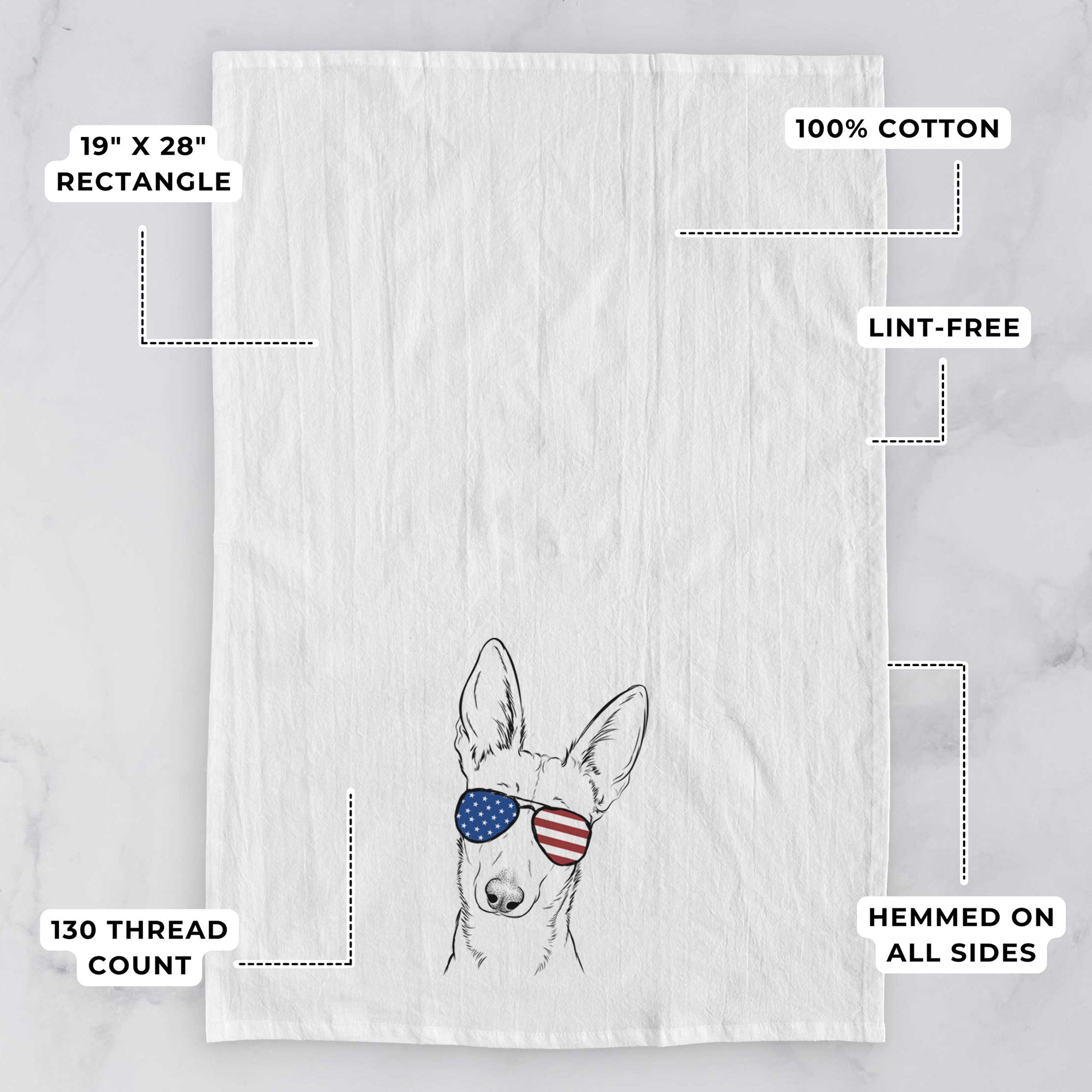 Nala the Carolina Dog Tea Towel