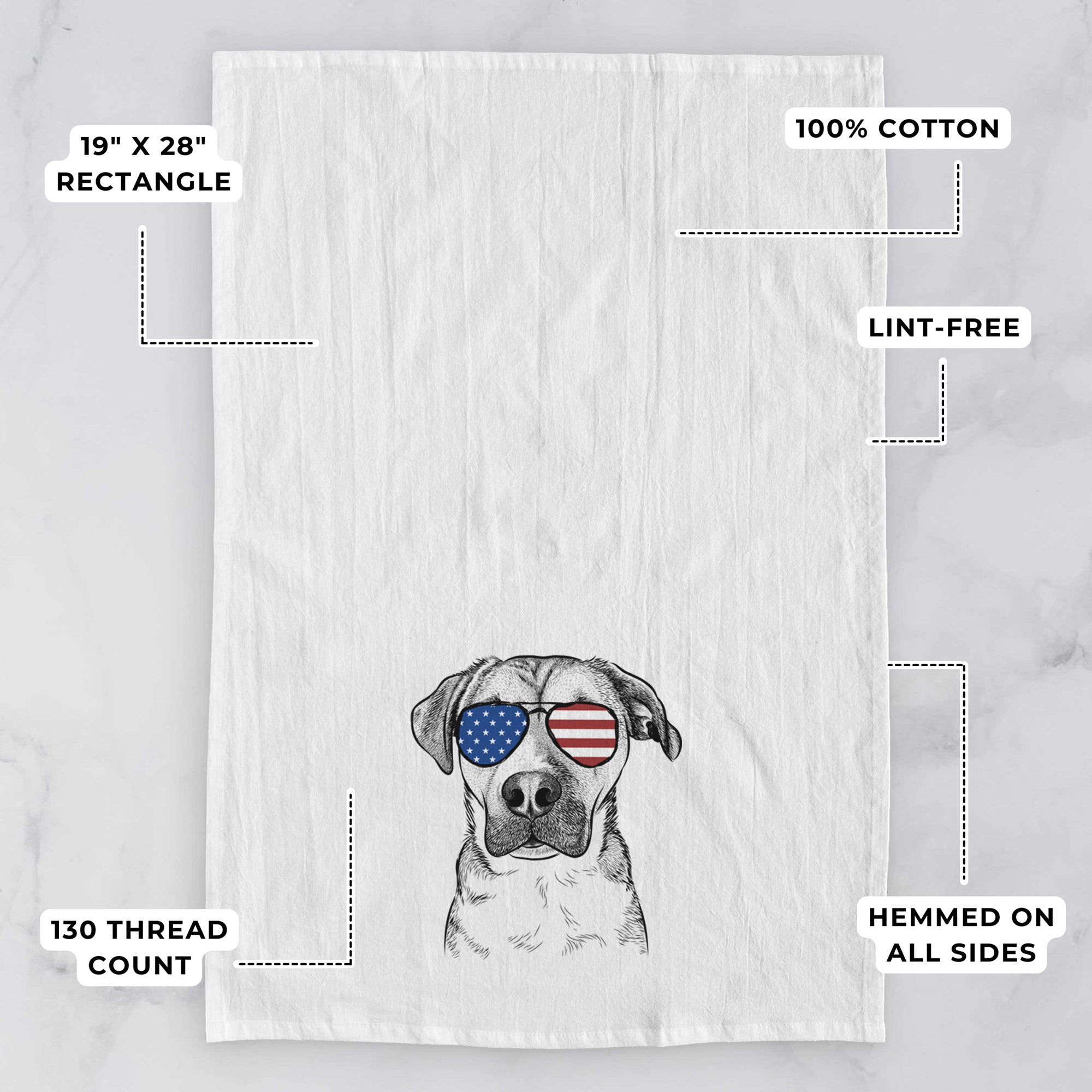 Nemo the Mixed Breed Tea Towel