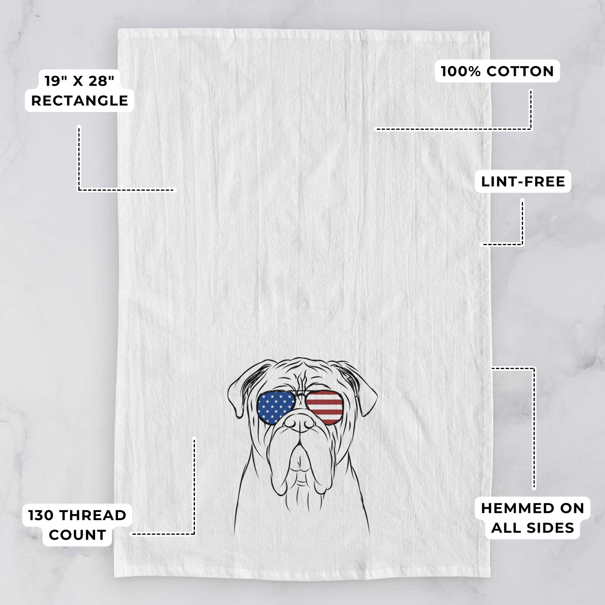 Nolan the Bull Mastiff Tea Towel