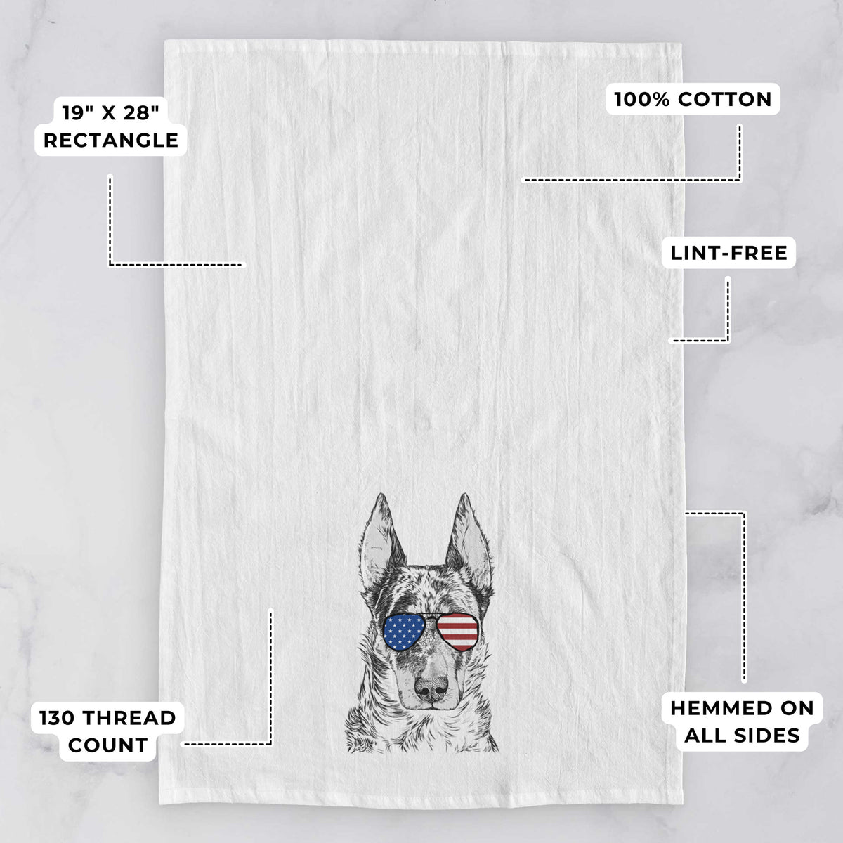 Nori the Beauceron Tea Towel