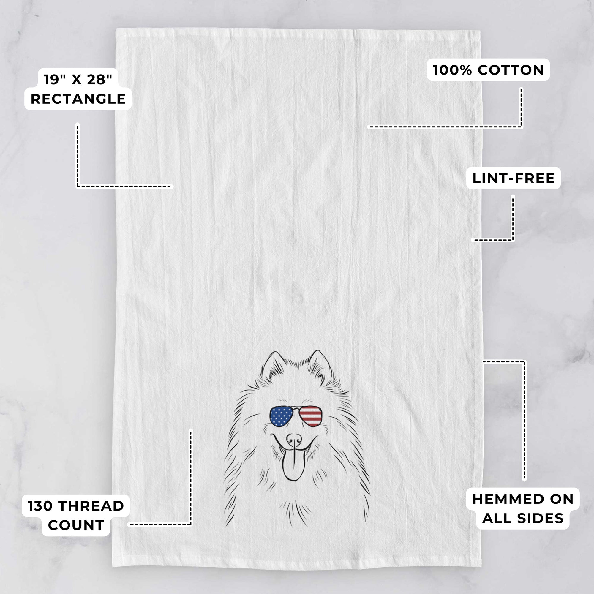 Nova the Samoyed Tea Towel