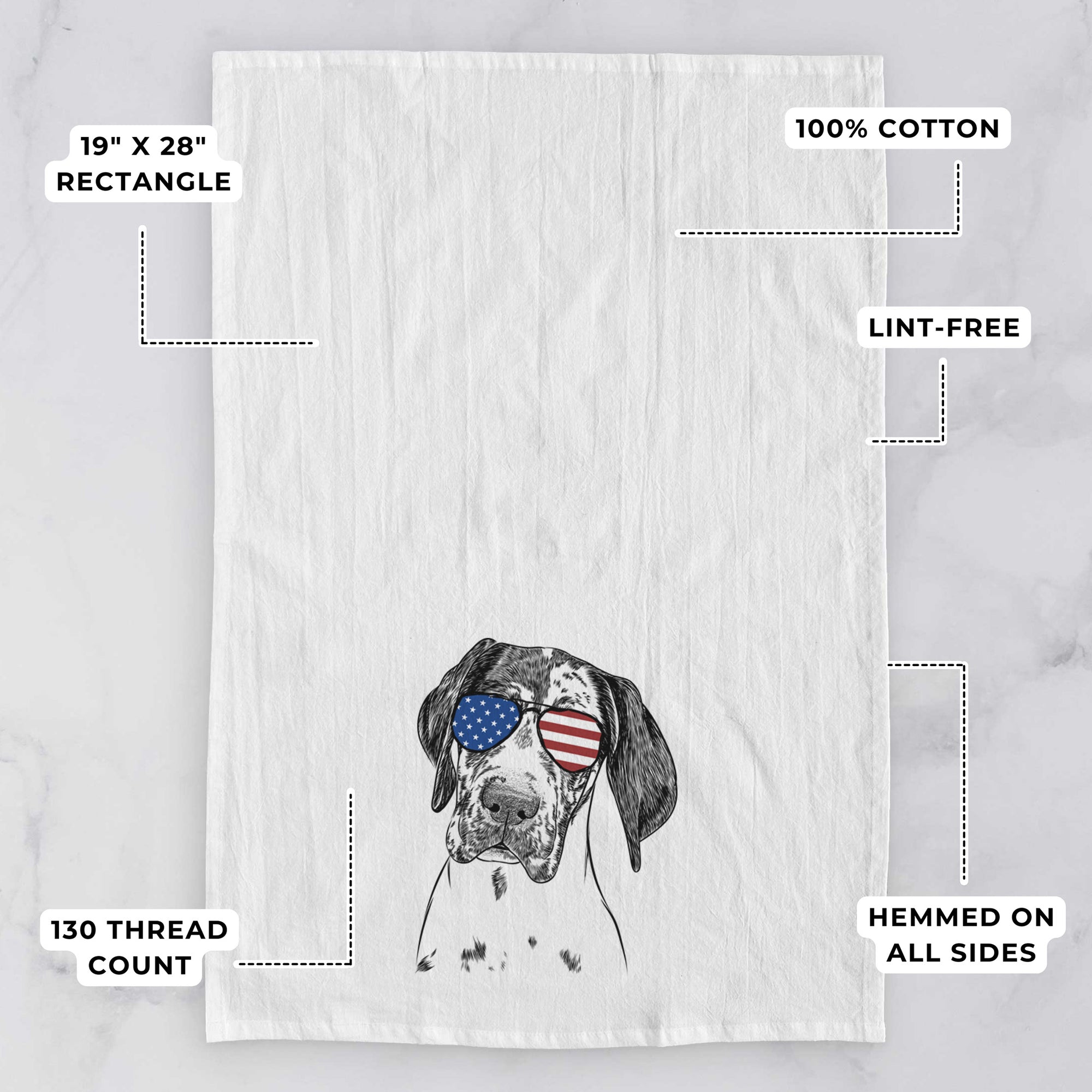 Nyx the Great Dane Tea Towel