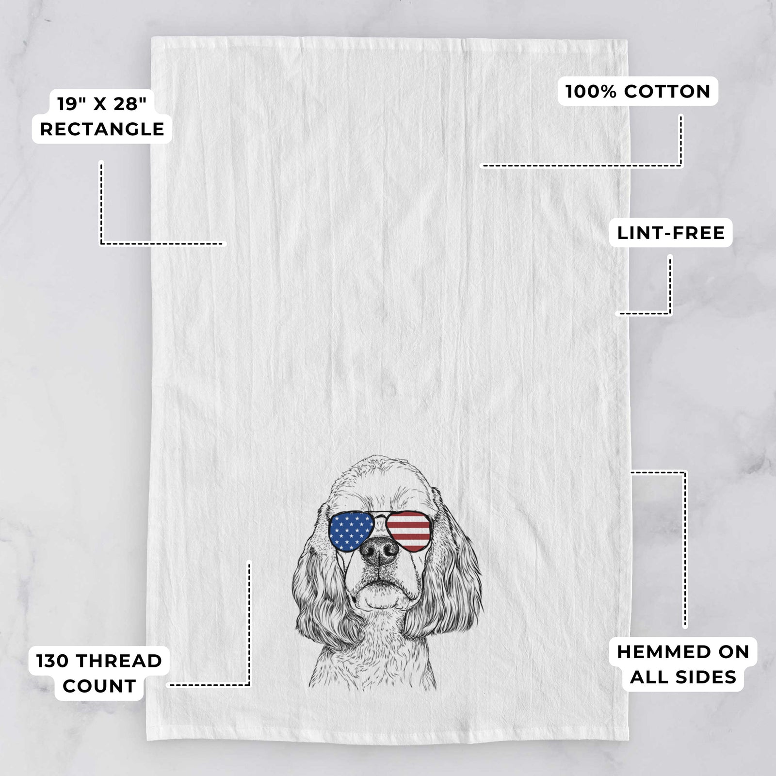 Oakley the American Cocker Spaniel Tea Towel