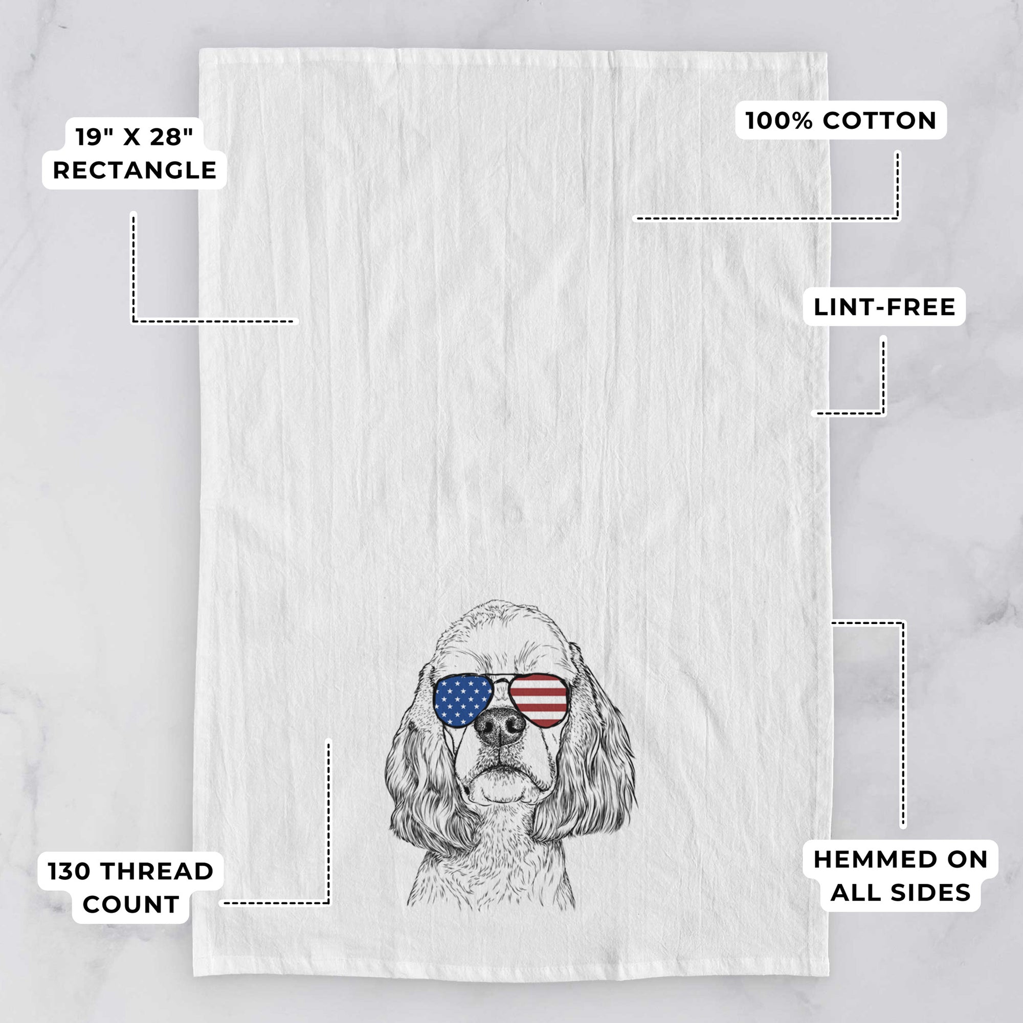 Oakley the American Cocker Spaniel Tea Towel