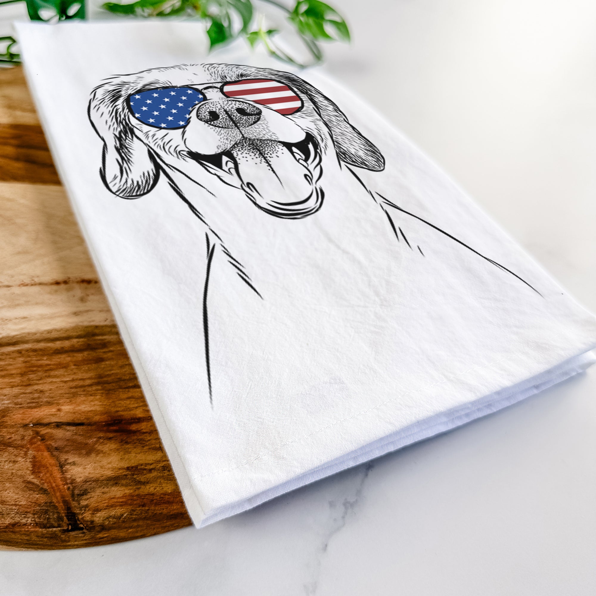 Obi the Beagle Mix Tea Towel