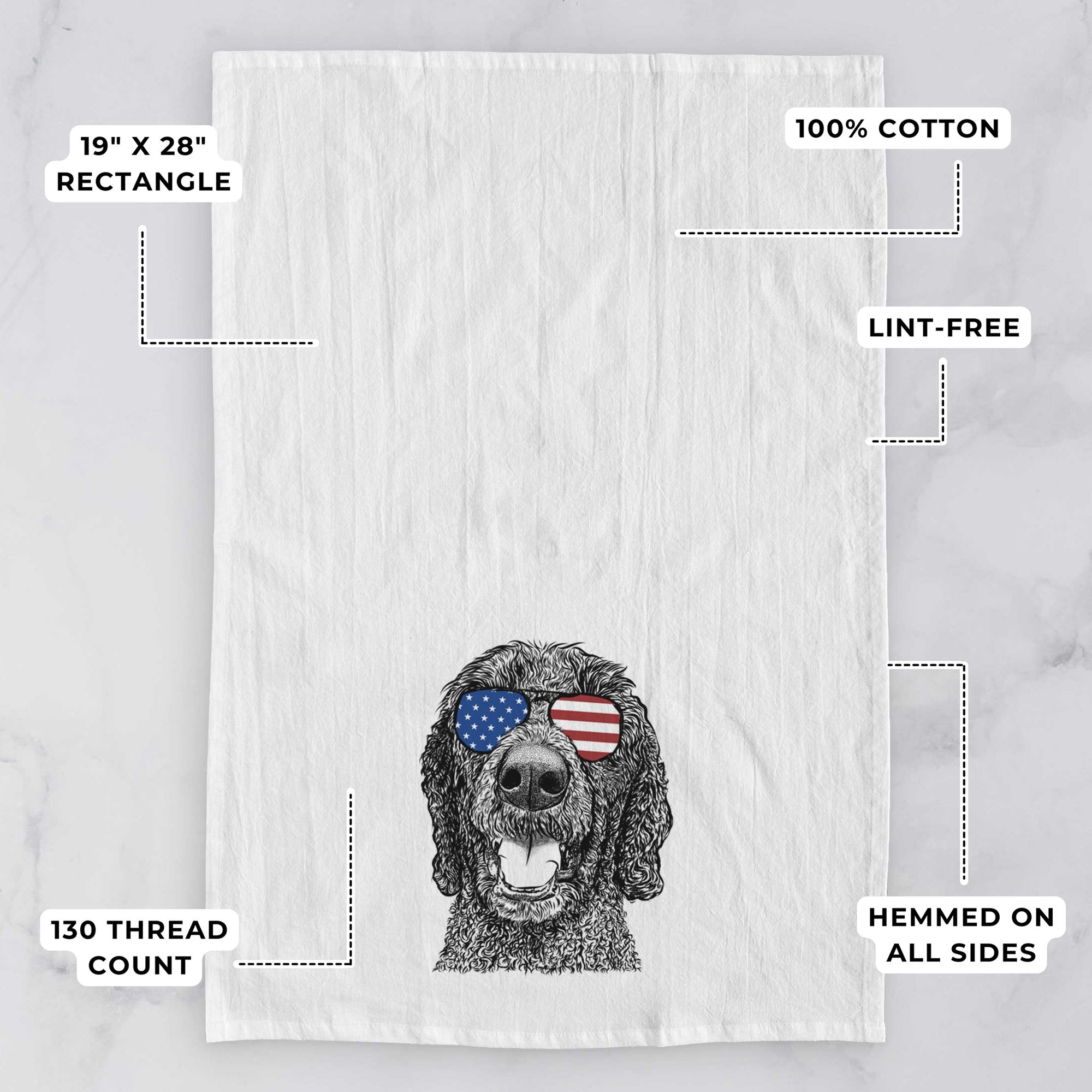 Obi James the Goldendoodle Tea Towel