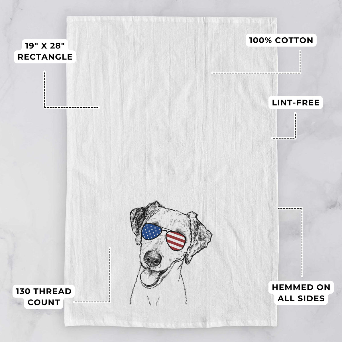Palm Palm the Aussiedoodle Tea Towel