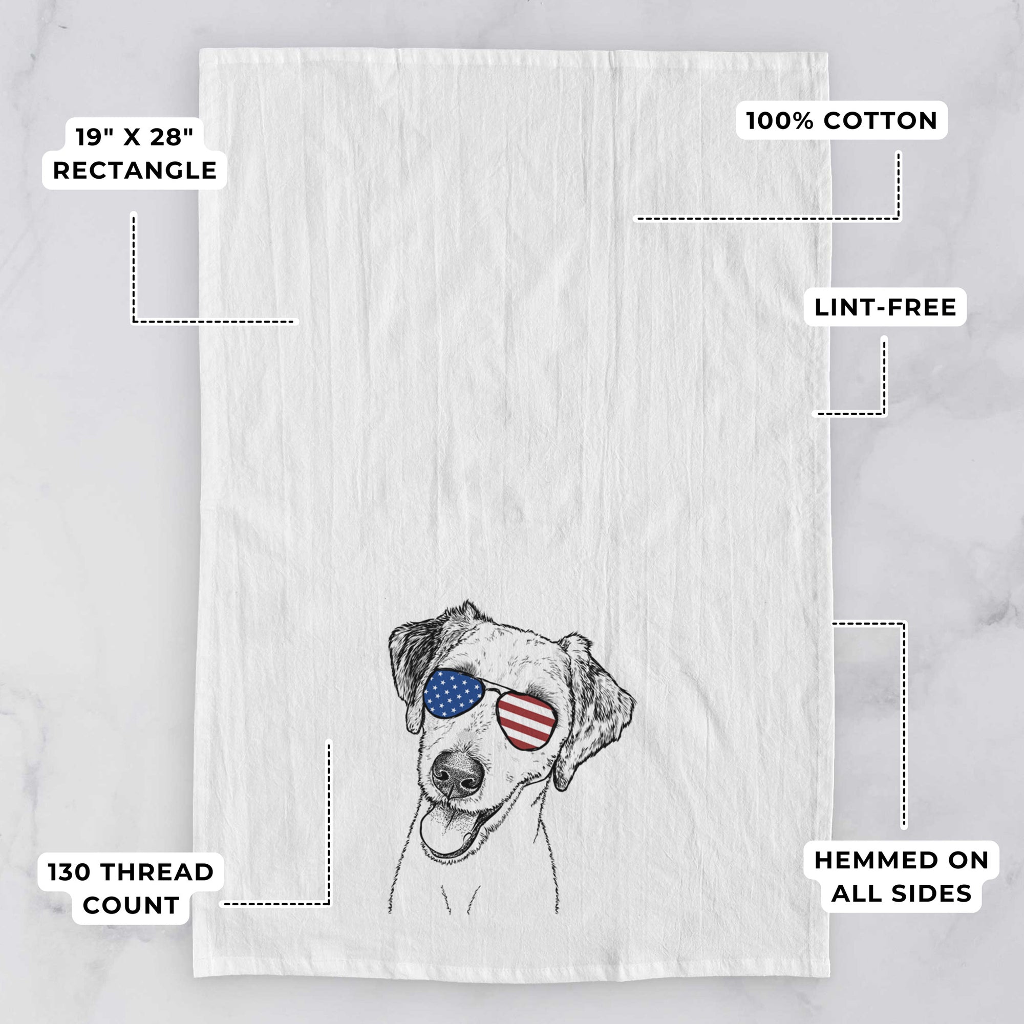 Palm Palm the Aussiedoodle Tea Towel