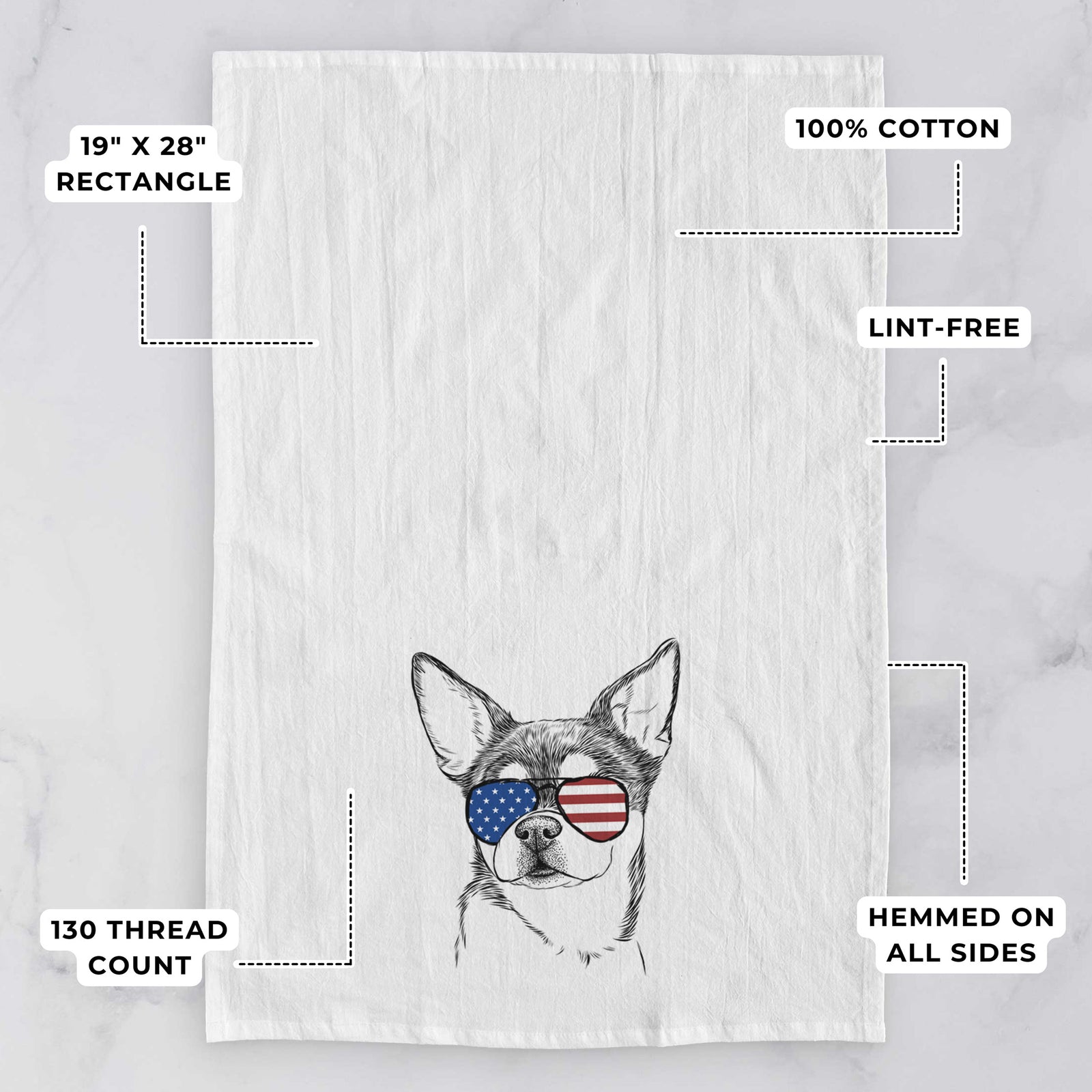 Paris the Chihuahua Tea Towel