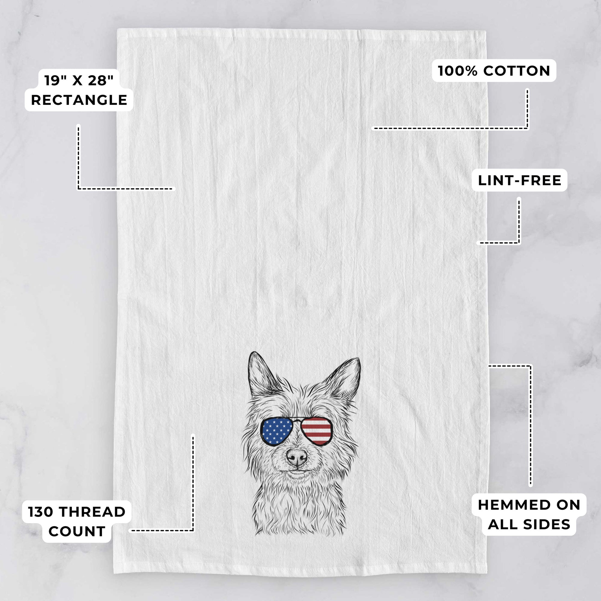 Paulo the Portuguese Podengo Tea Towel