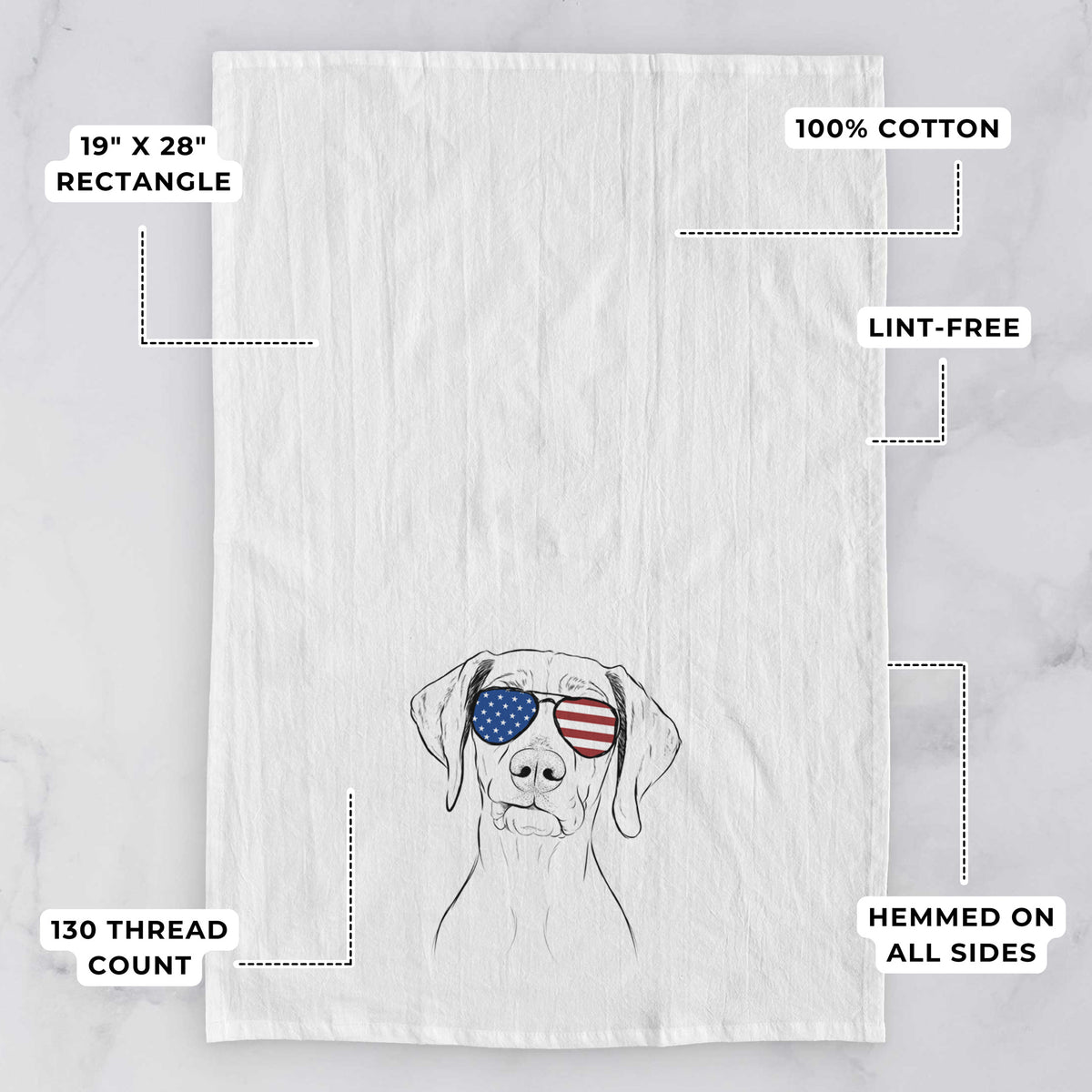 Pawley the Vizsla Tea Towel