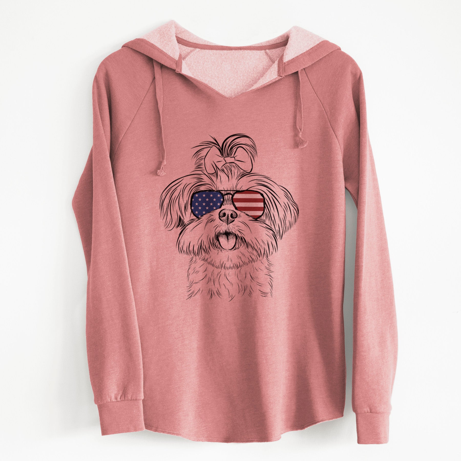 USA Pebbles the Shorkie - Cali Wave Hooded Sweatshirt