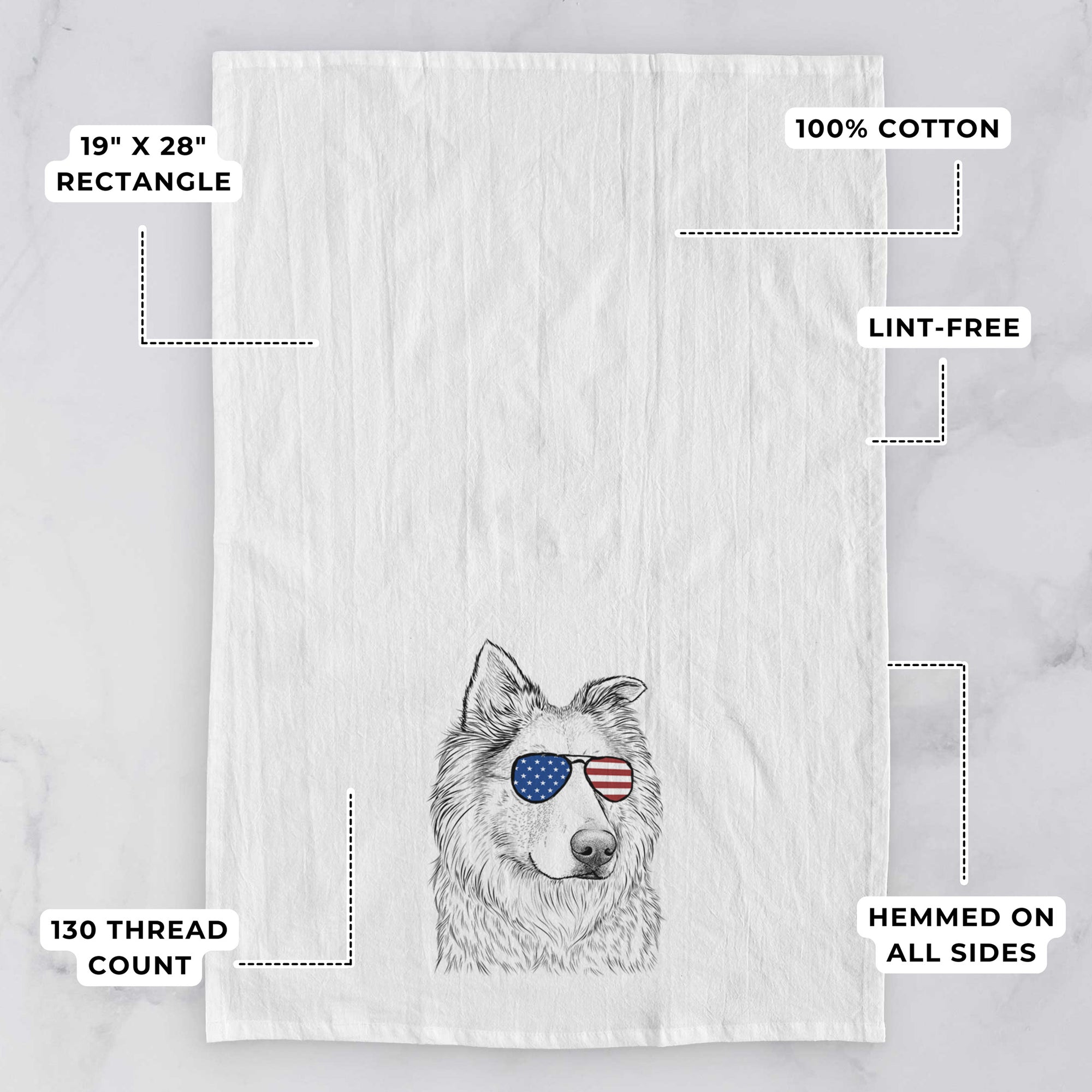 Penny the Chow Mix Tea Towel