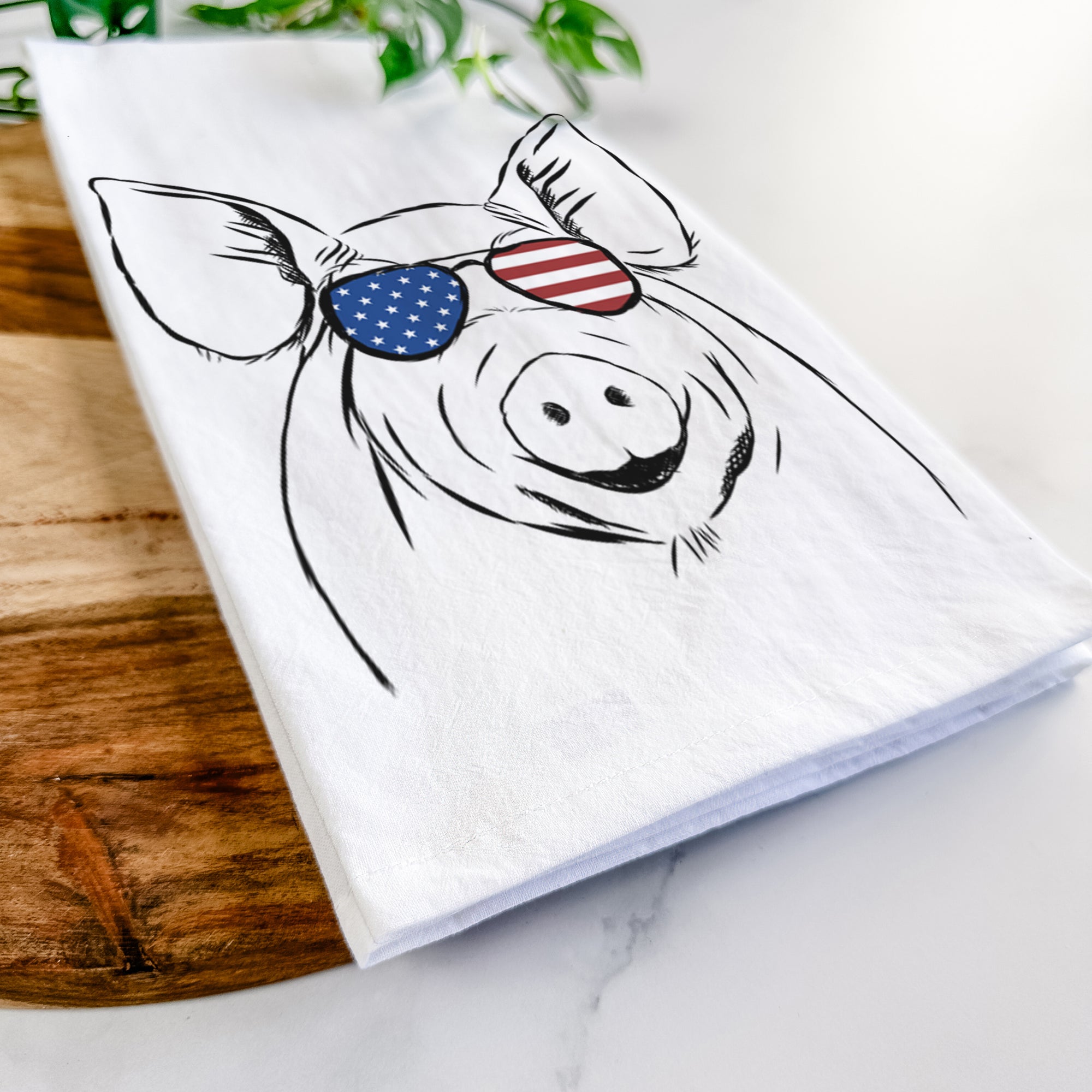 Perry the Pig Tea Towel