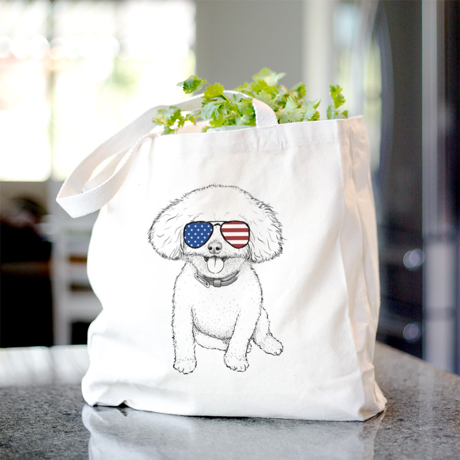 Peyton the Bichon Frise - Tote Bag