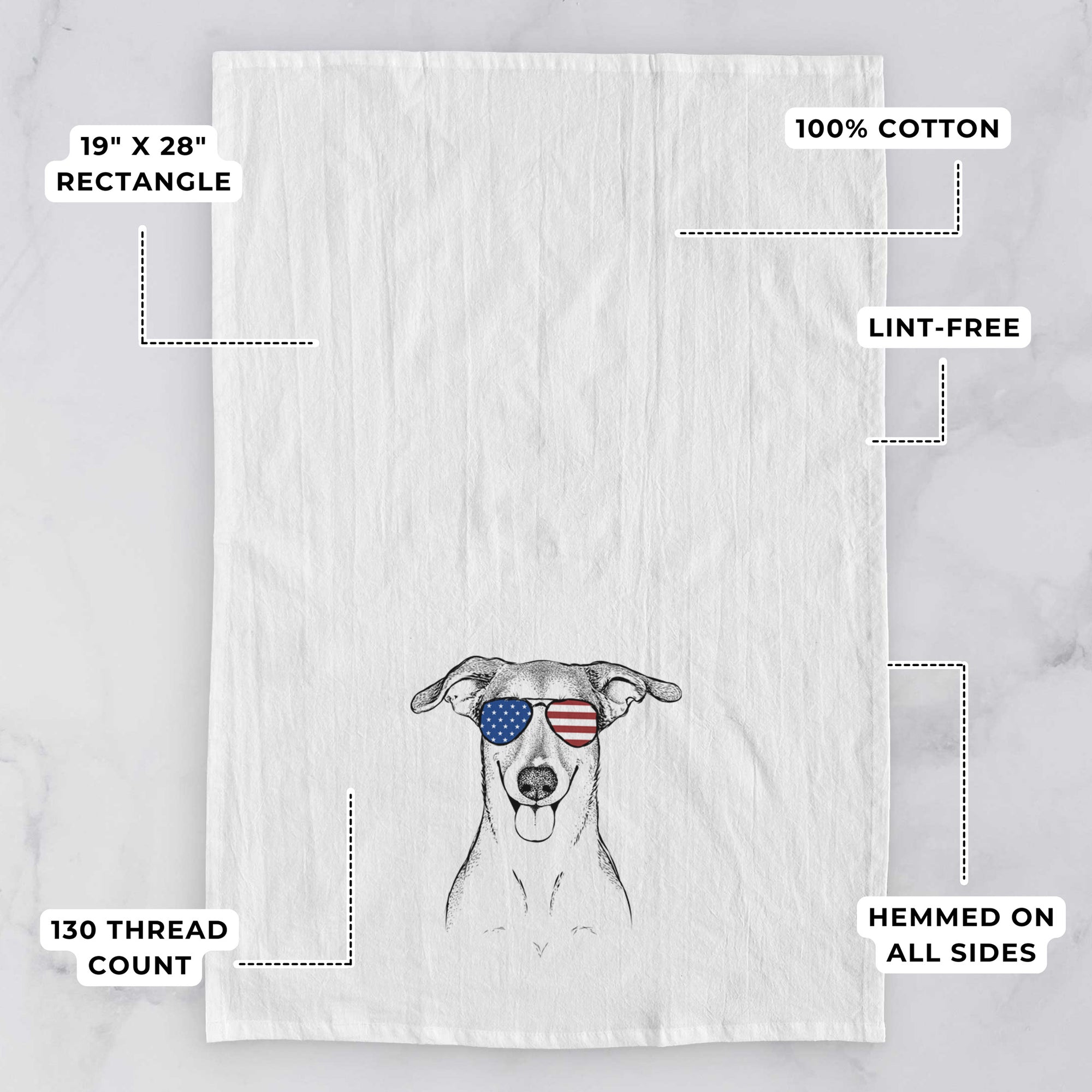 Phoebe the Corgi Mix Tea Towel