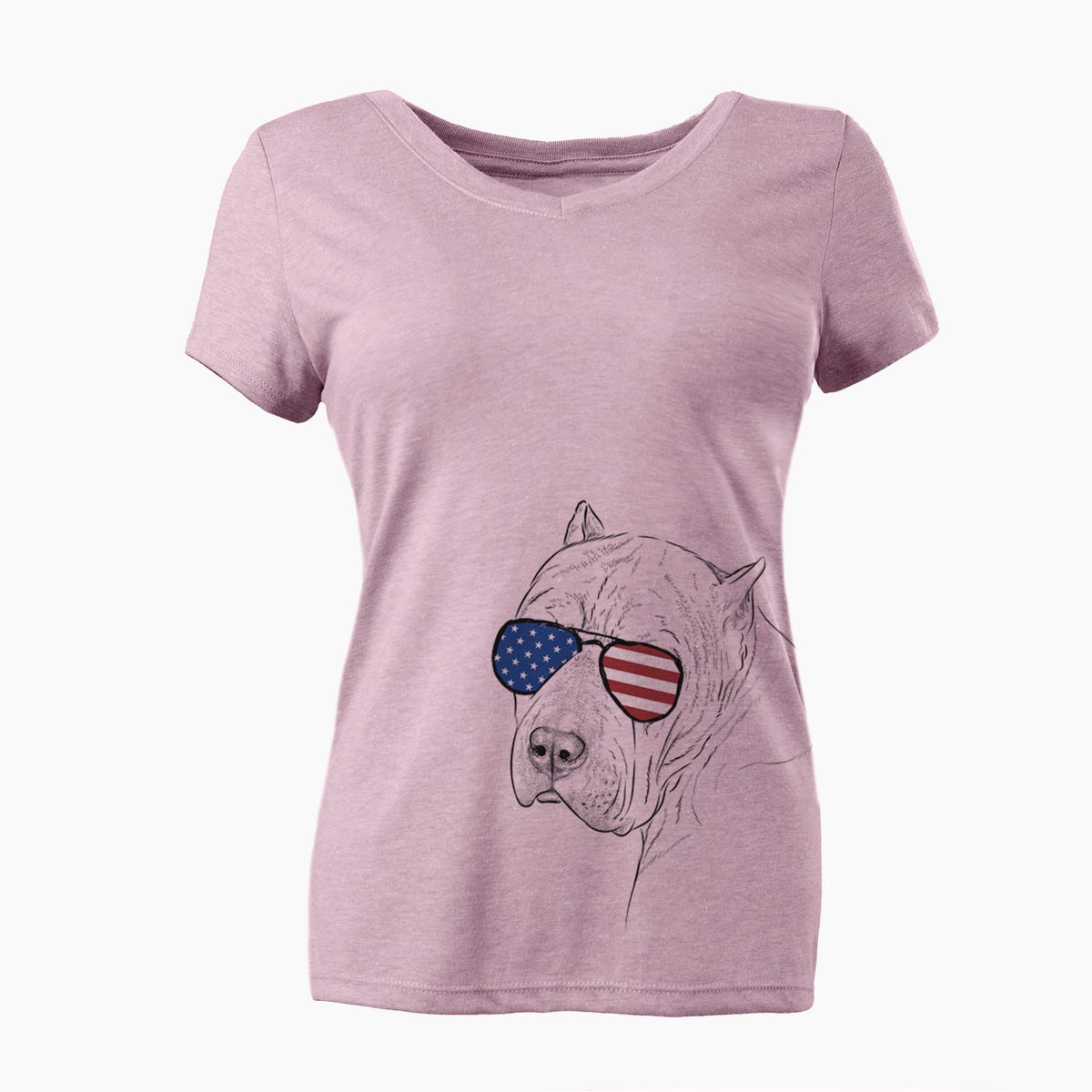 USA Precious the Staffordshire Terrier - Women's Perfect V-neck Shirt