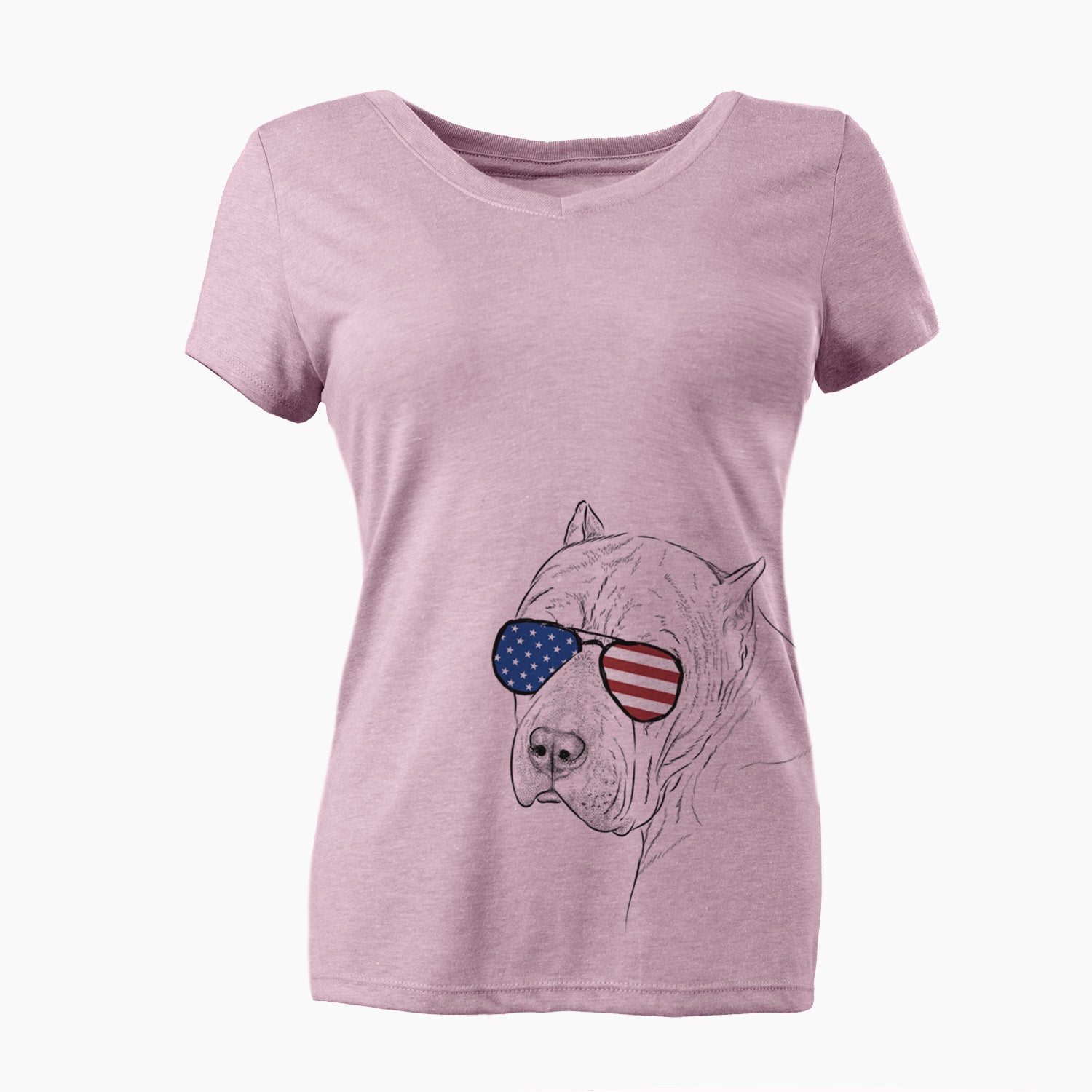 USA Precious the Staffordshire Terrier - Women's Perfect V-neck Shirt