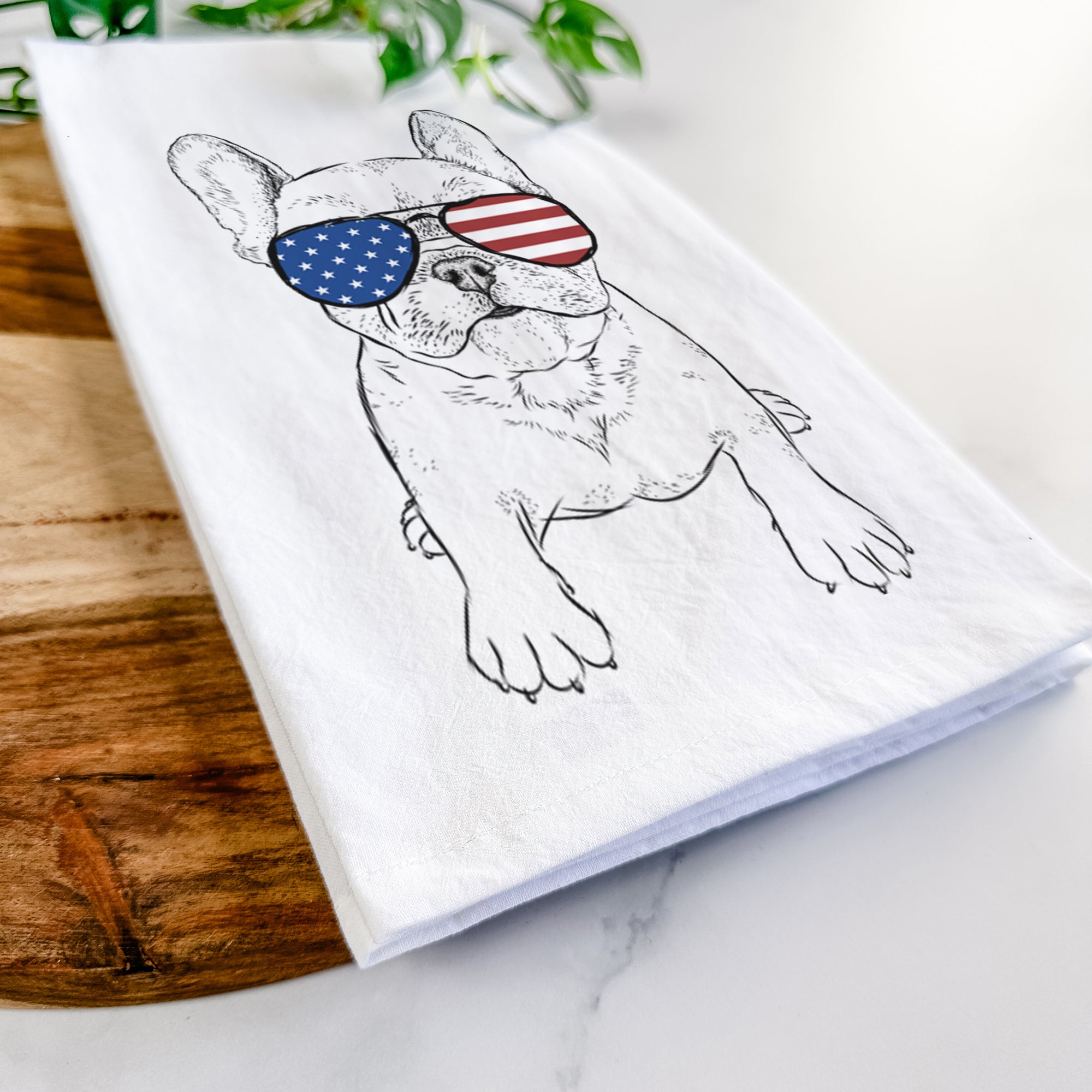 Puppy Pierre the French Bulldog Tea Towel