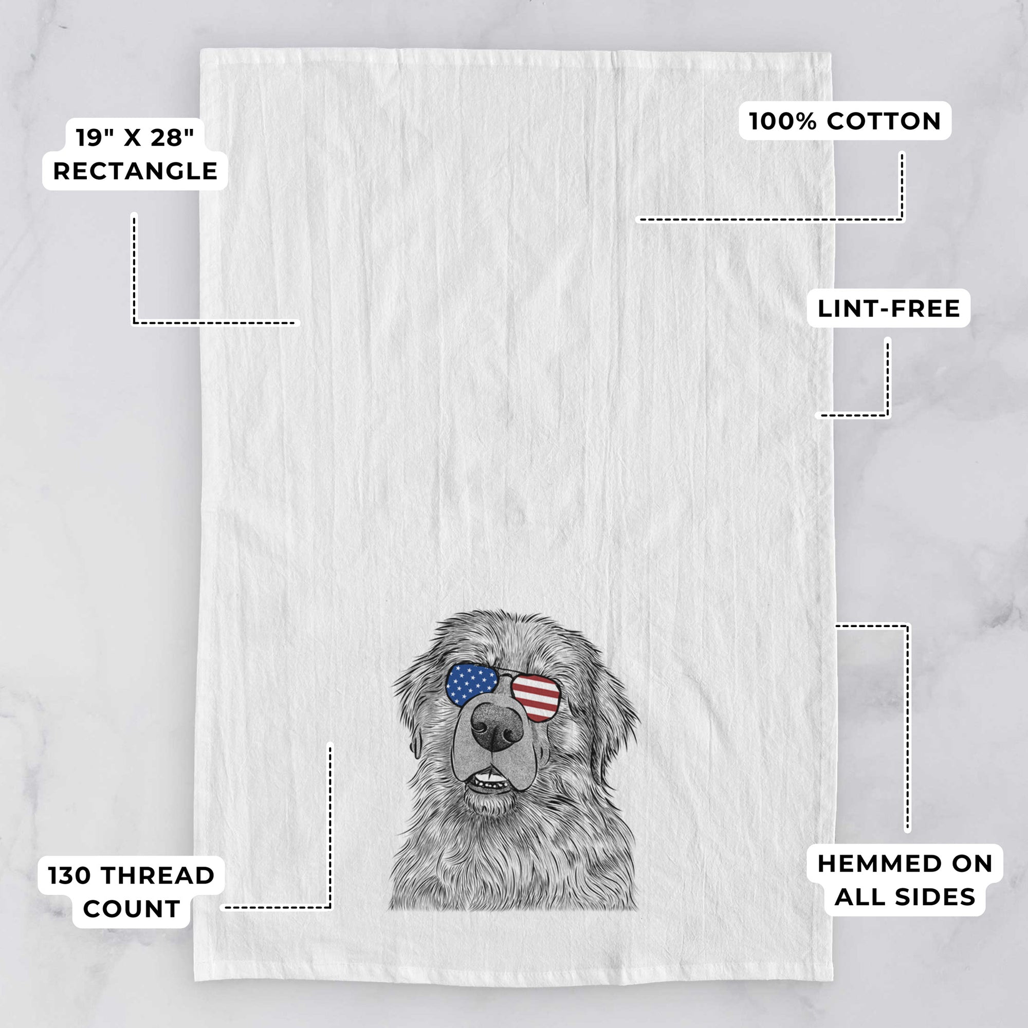 Ralph the Leonberger Tea Towel