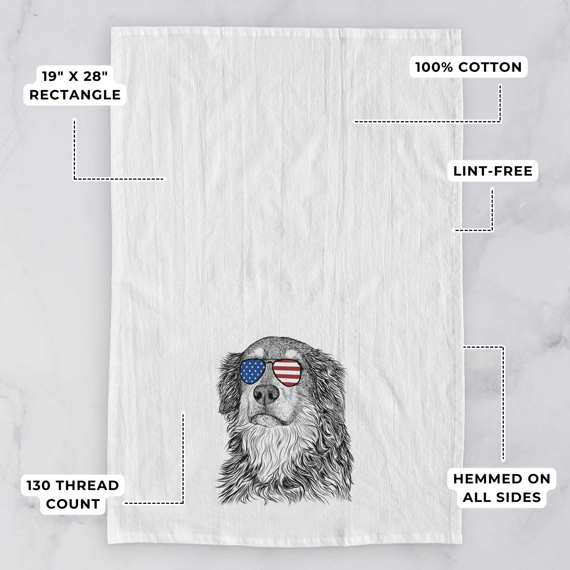 Ranger the Mixed Breed Tea Towel