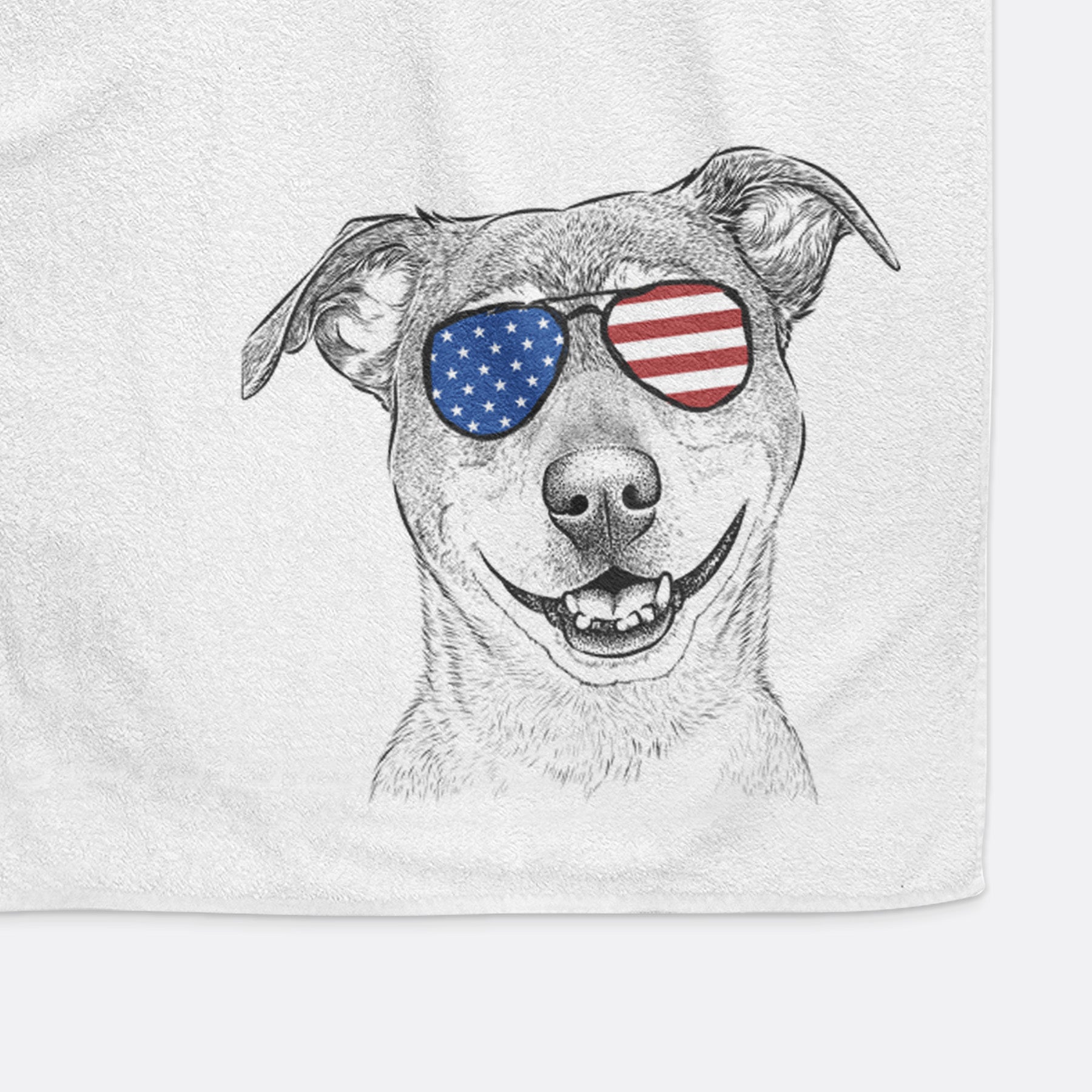 Reese the Mountain Cur Decorative Hand Towel