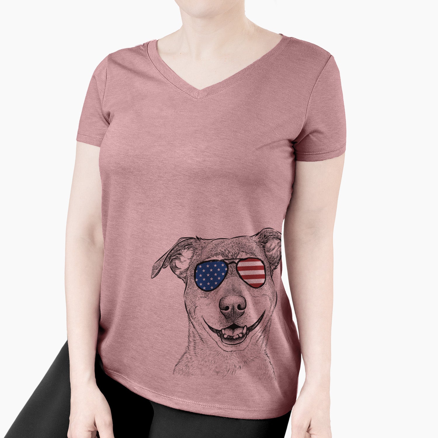 USA Reese the Mountain Cur - Women's Perfect V-neck Shirt