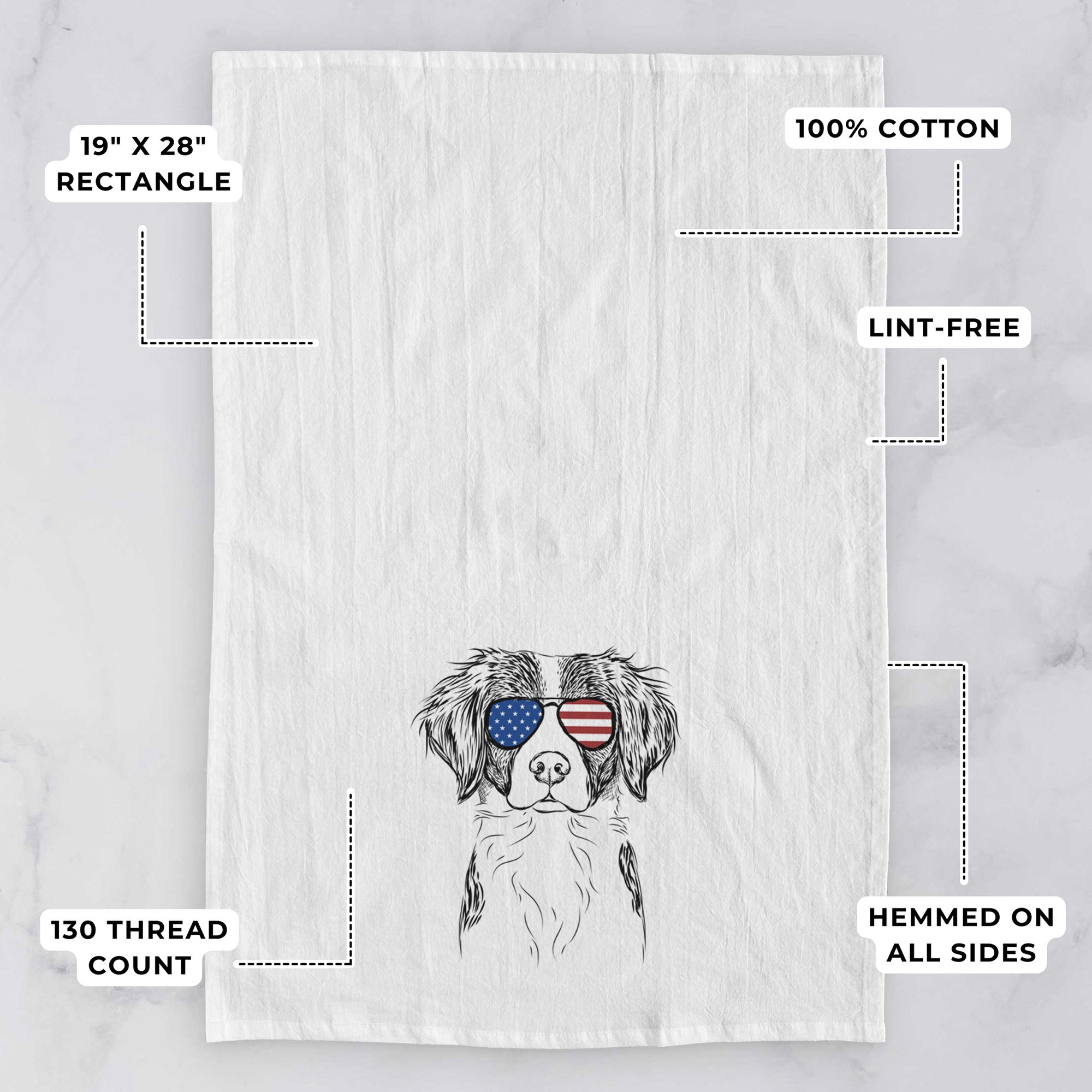 Remi the Brittany Tea Towel