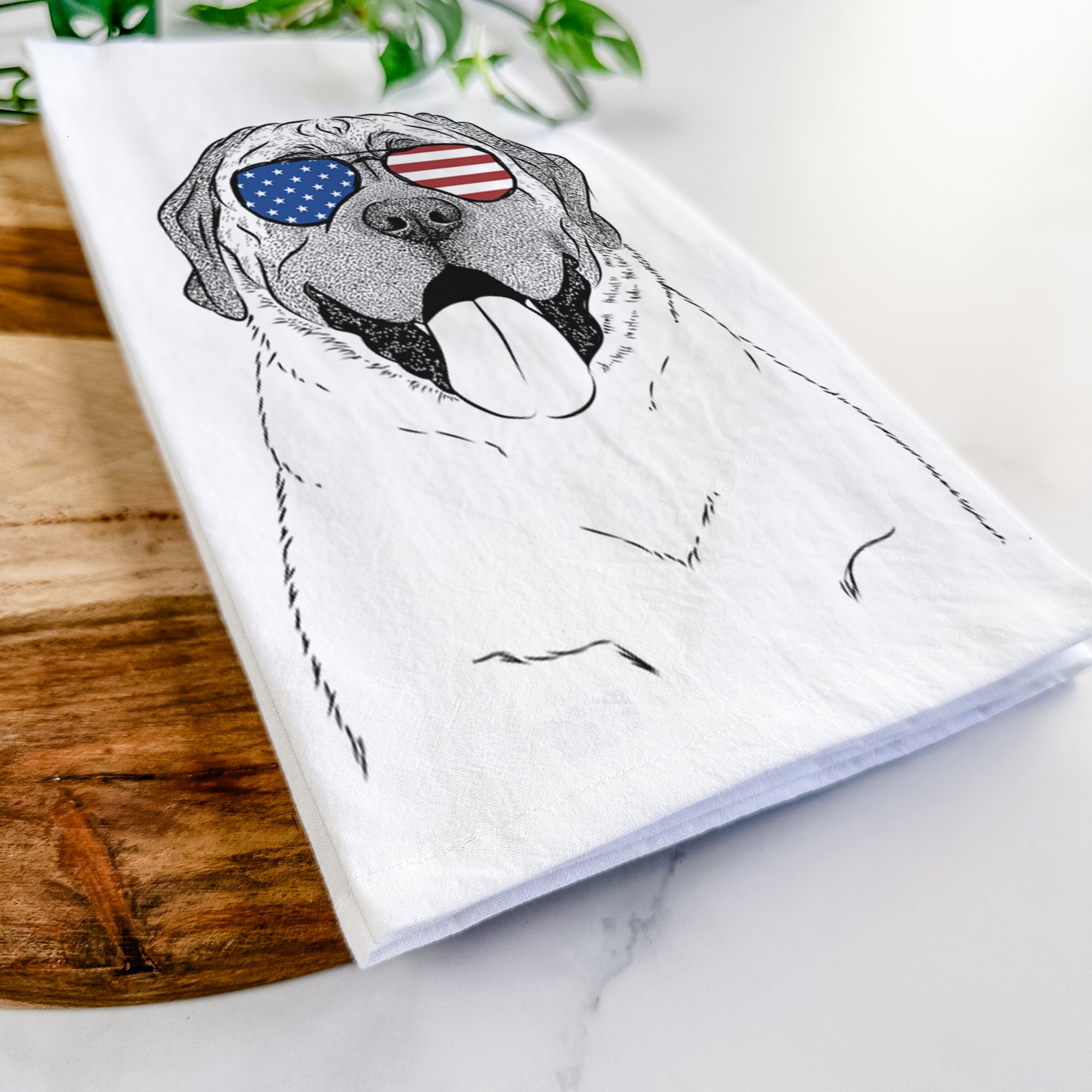 Remmie the English Mastiff Tea Towel