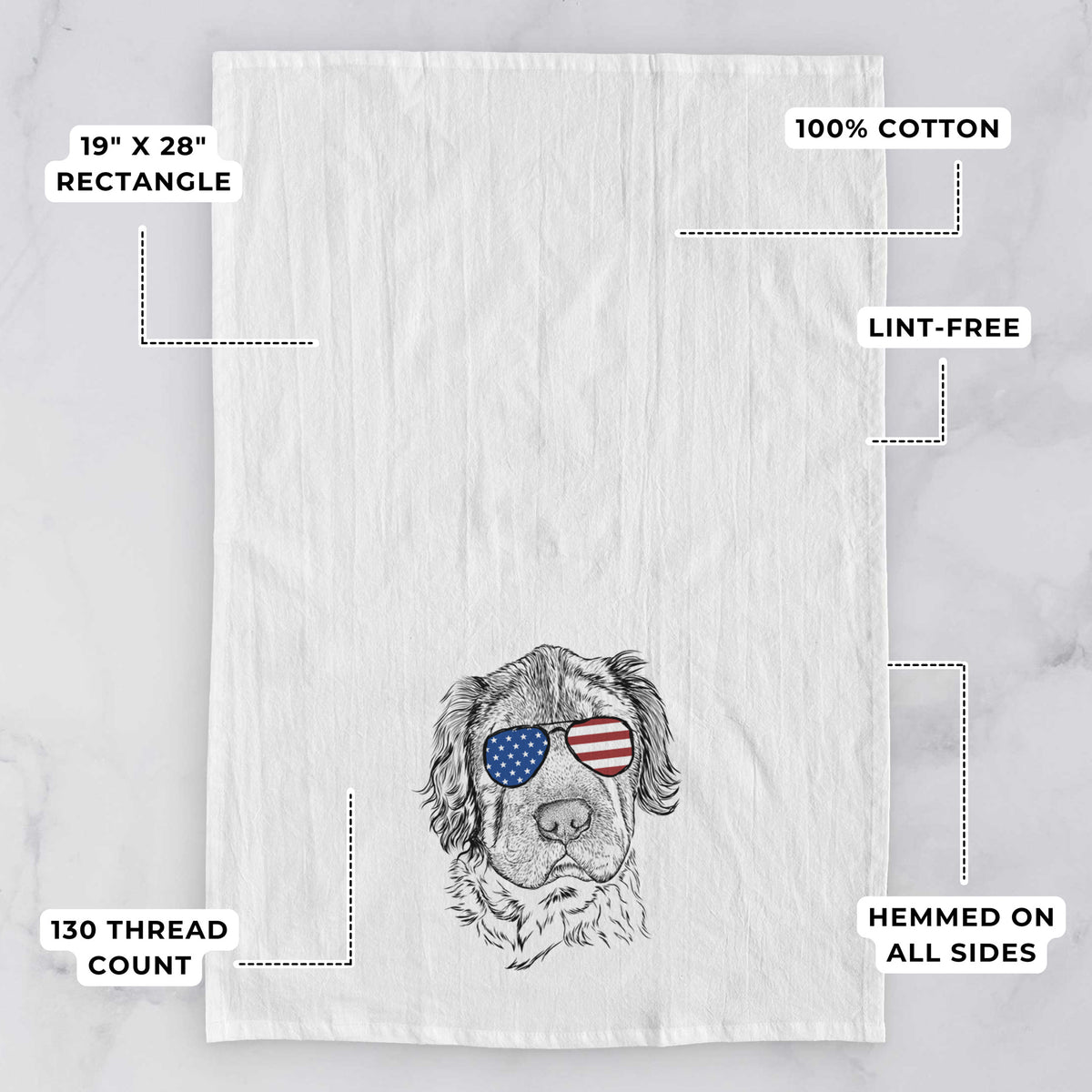 Rex the Mini Hippo Tea Towel