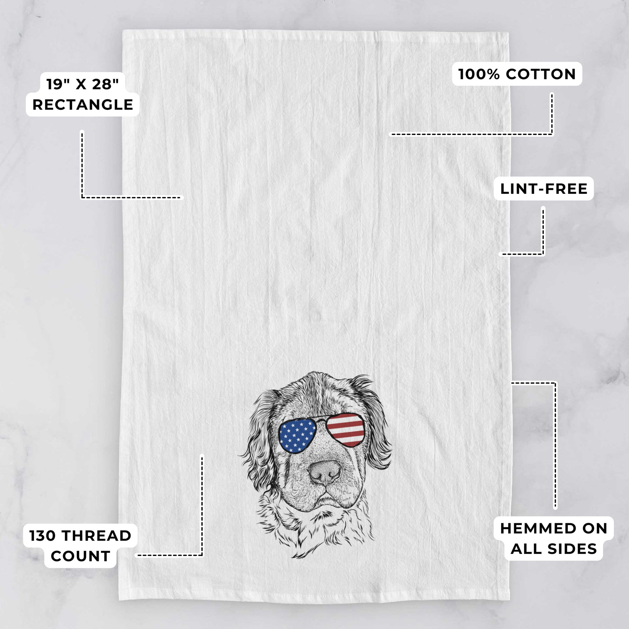 Rex the Mini Hippo Tea Towel