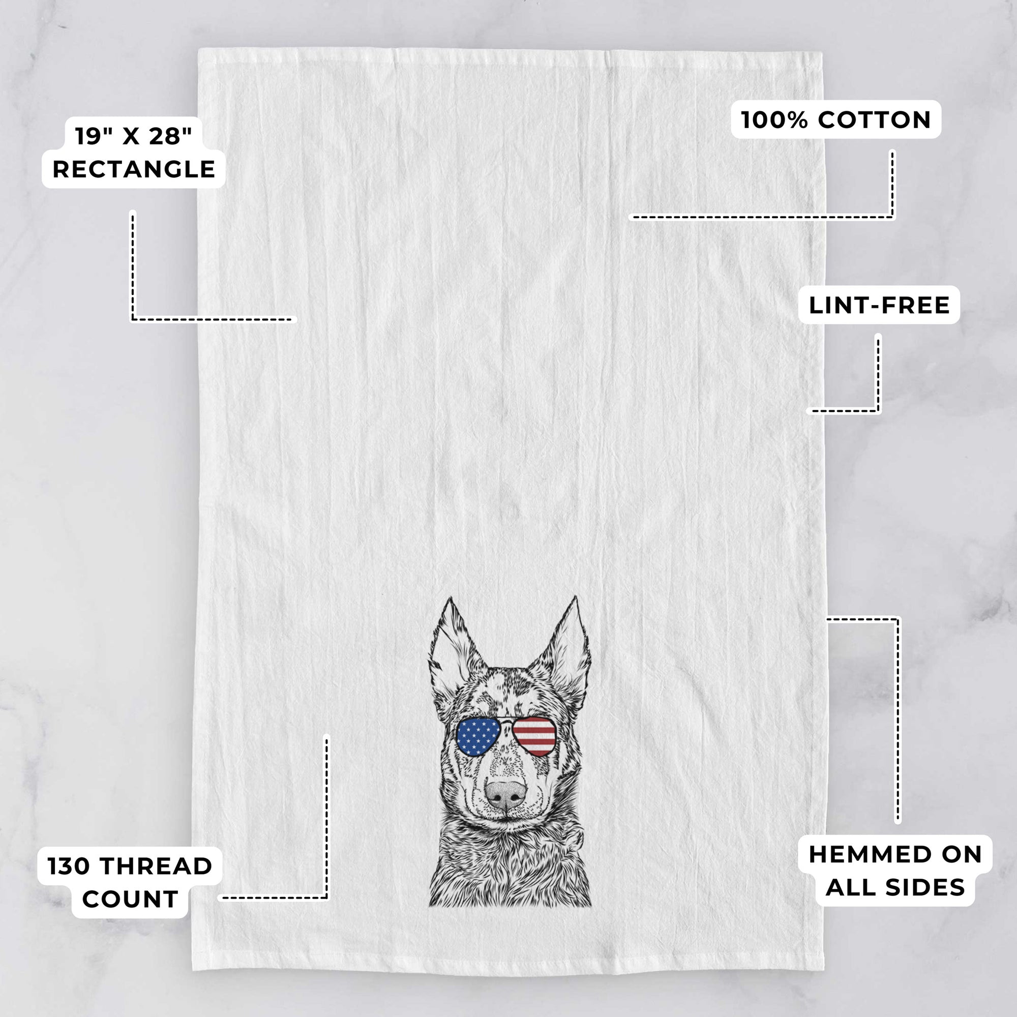 Riggs the Beauceron Tea Towel