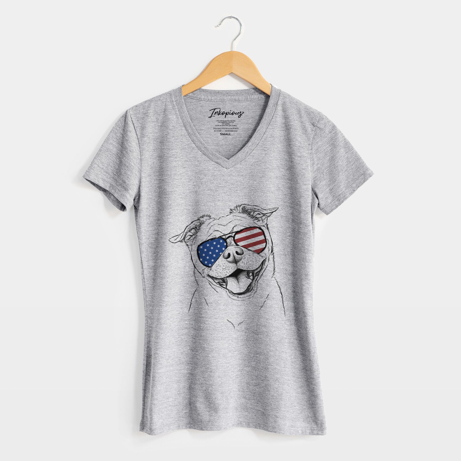 USA Riley the Chug - Women's Perfect V-neck Shirt