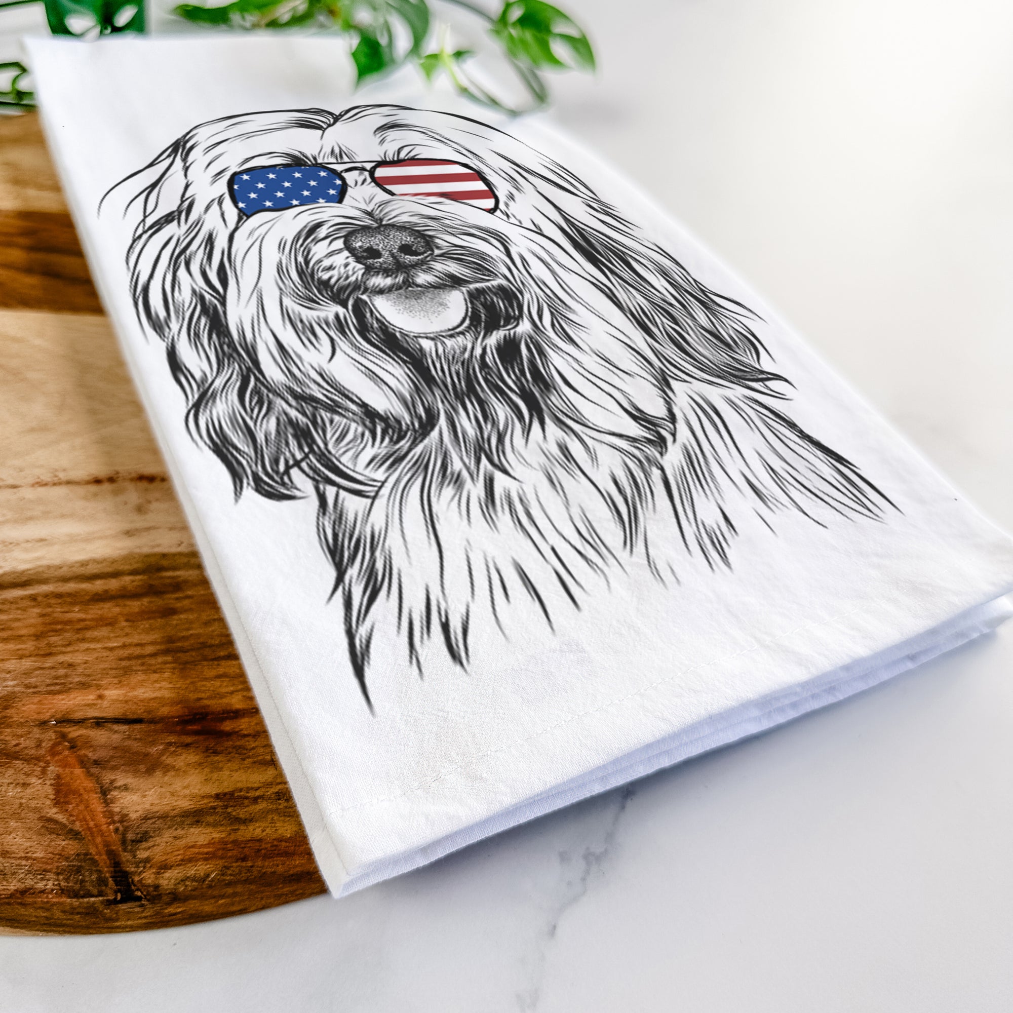 Rime the Tibetan Terrier Tea Towel