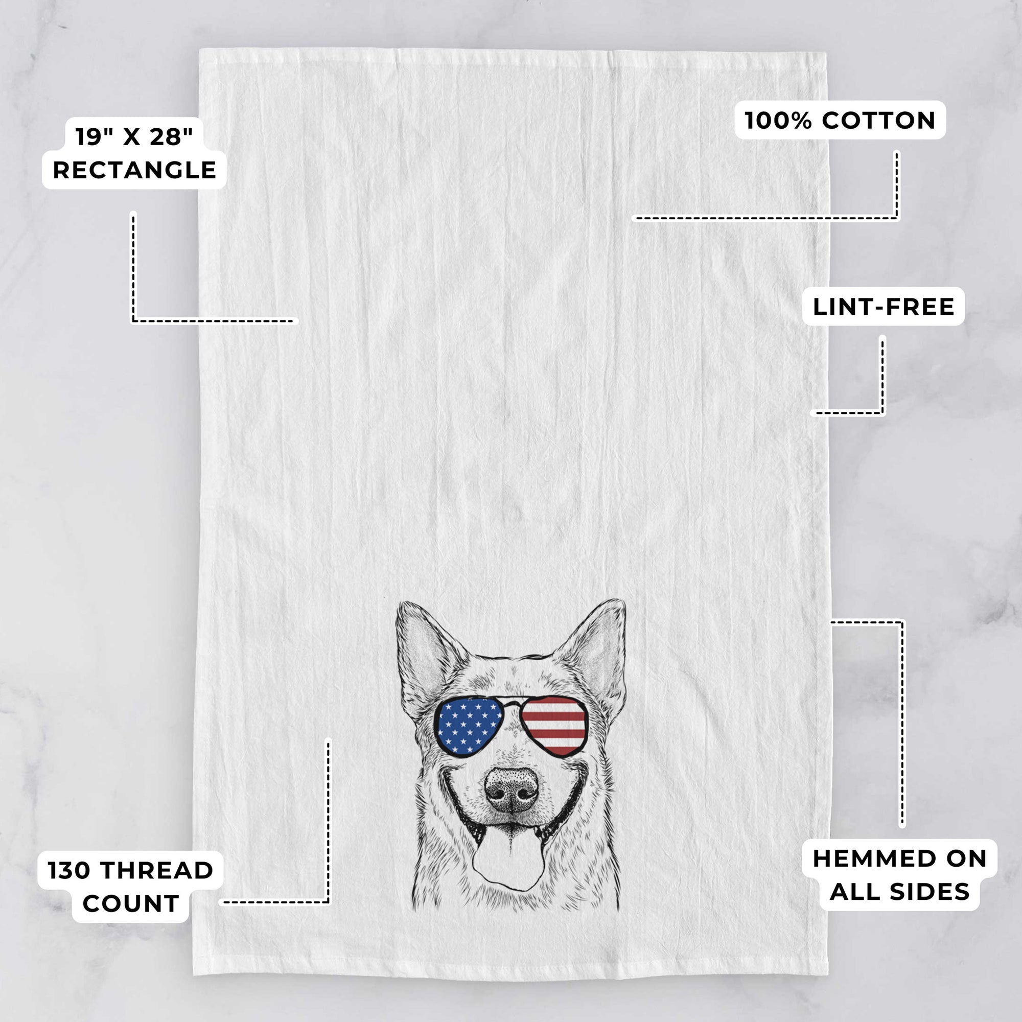 Rio the Australian Cattle Dog Tea Towel