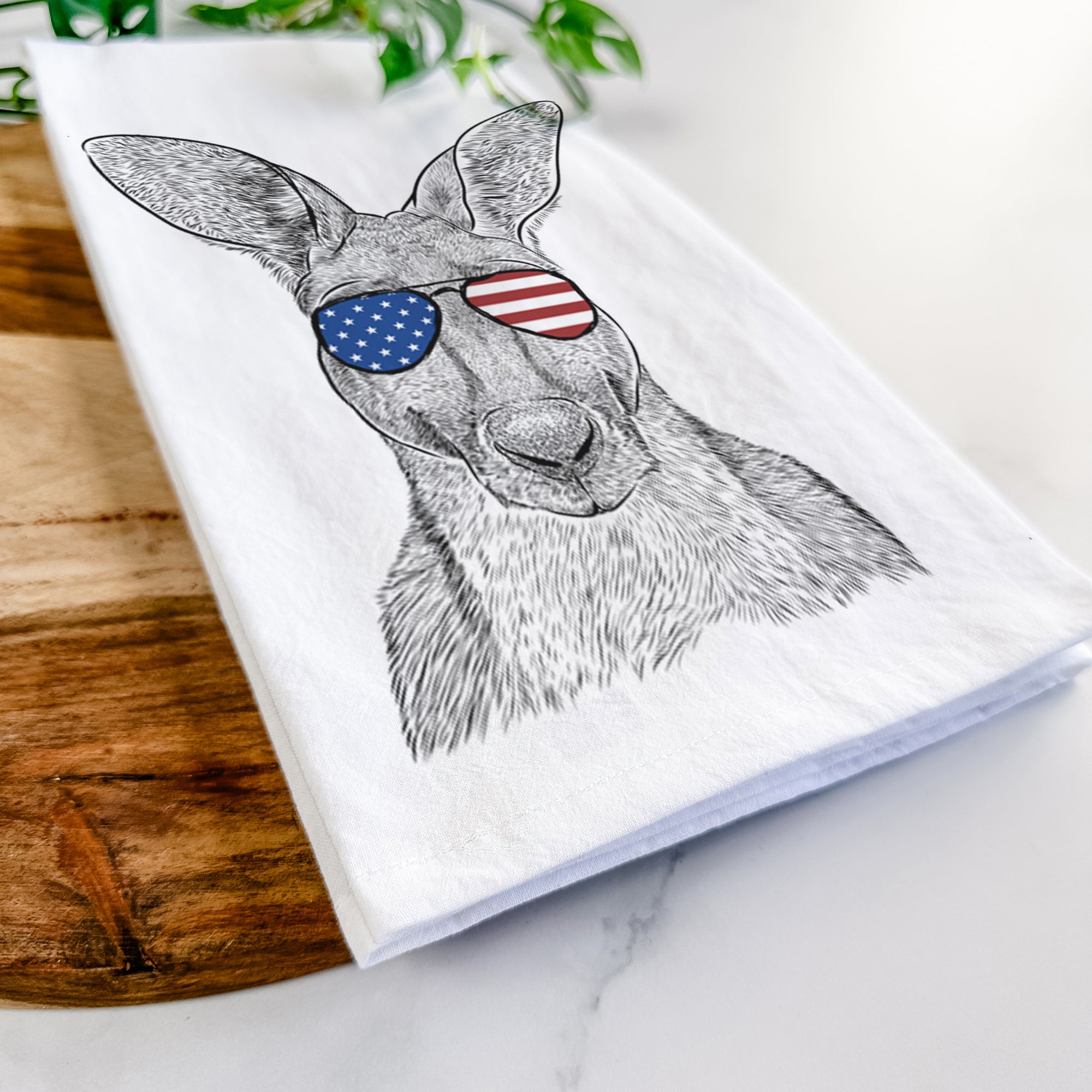 Roger the Red Kangaroo Tea Towel