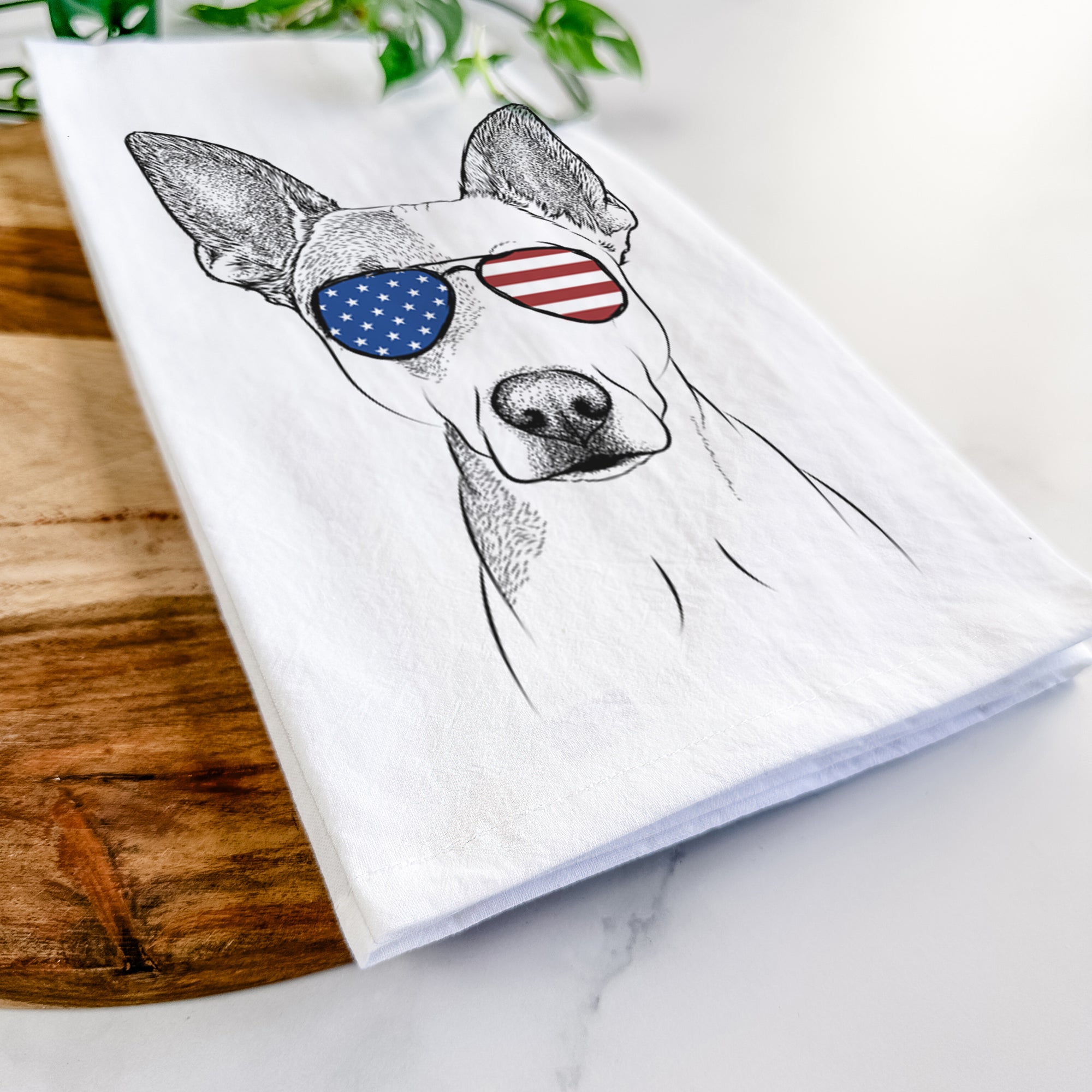 Roo the Mixed Breed Tea Towel